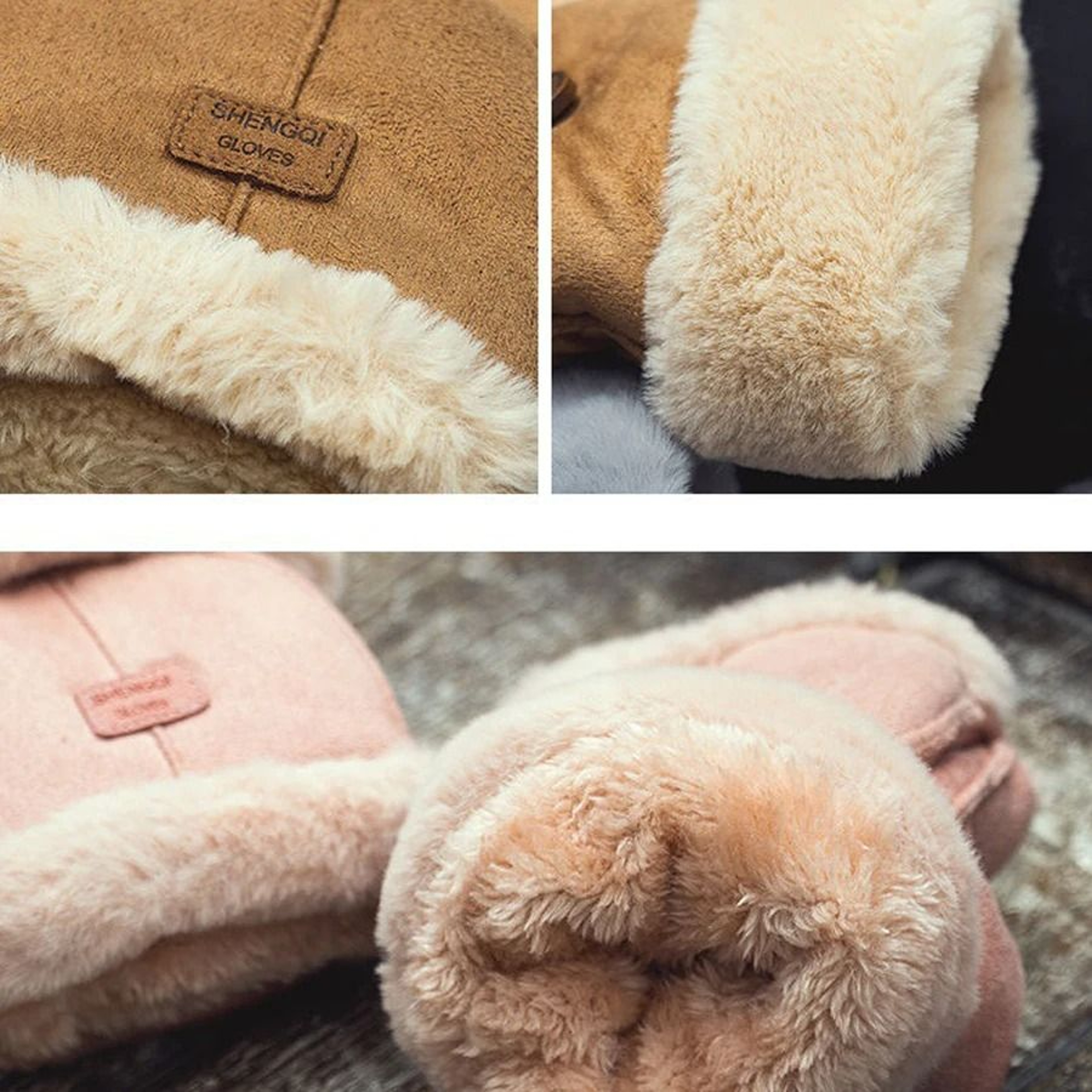 Winter Womens Fingerless Thermal Gloves  Thick HalfFinger Student Design 4
