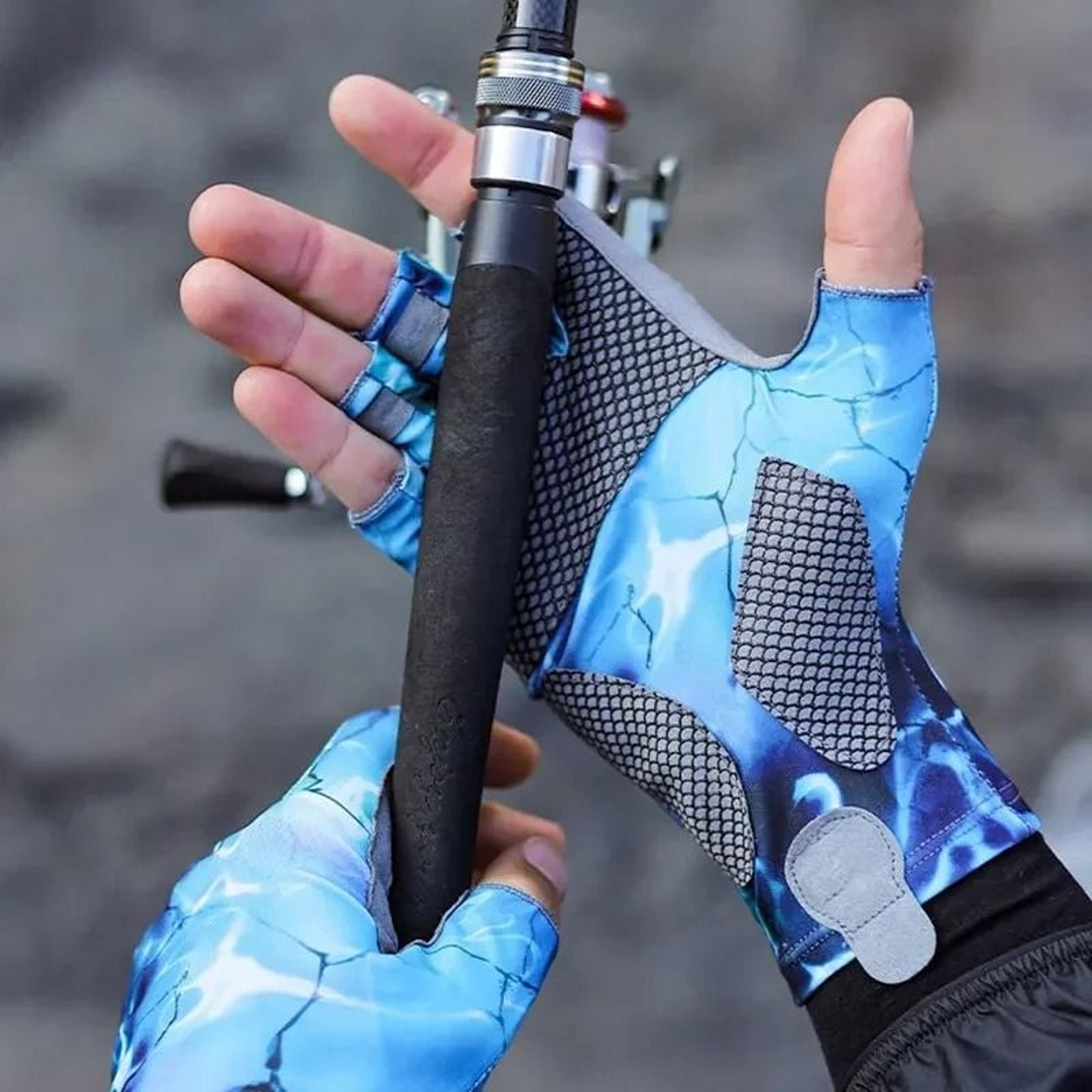 Summer Fishing Gloves  HalfFinger AntiSlip  QuickDrying Sun Protection 0