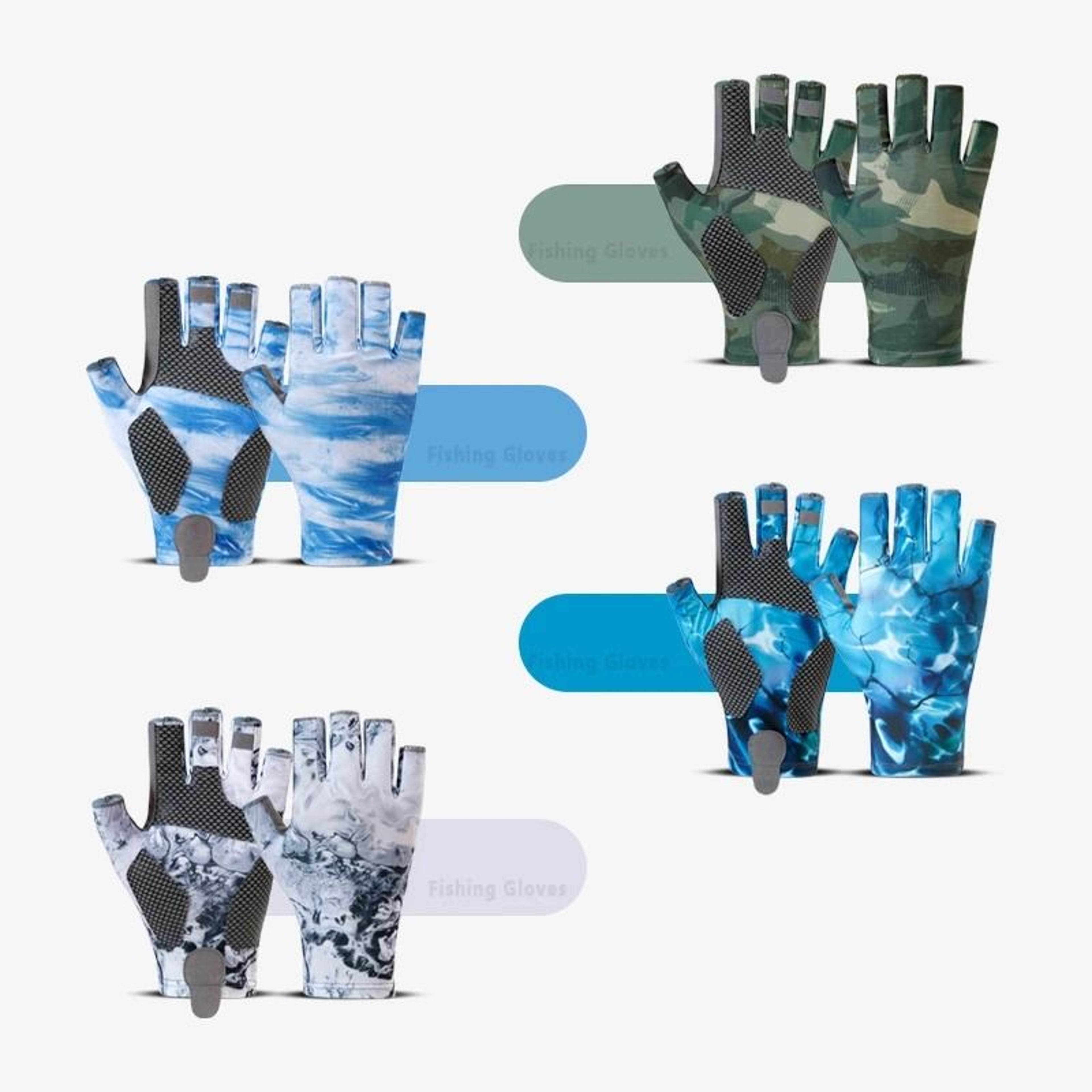 Summer Fishing Gloves  HalfFinger AntiSlip  QuickDrying Sun Protection 4