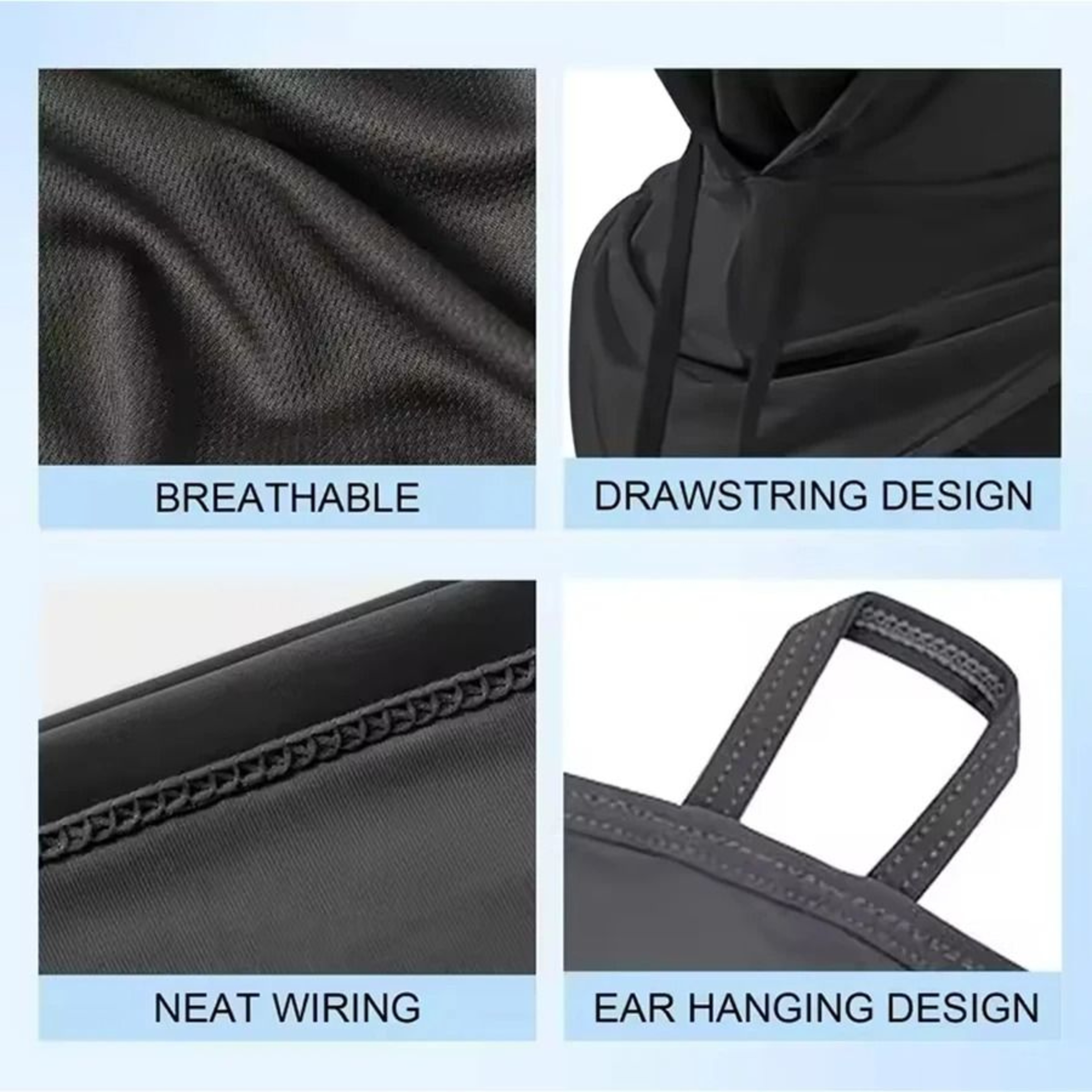 360 Lightweight Cooling Sun Hood  Full Protection Shroud  Face Mask 3