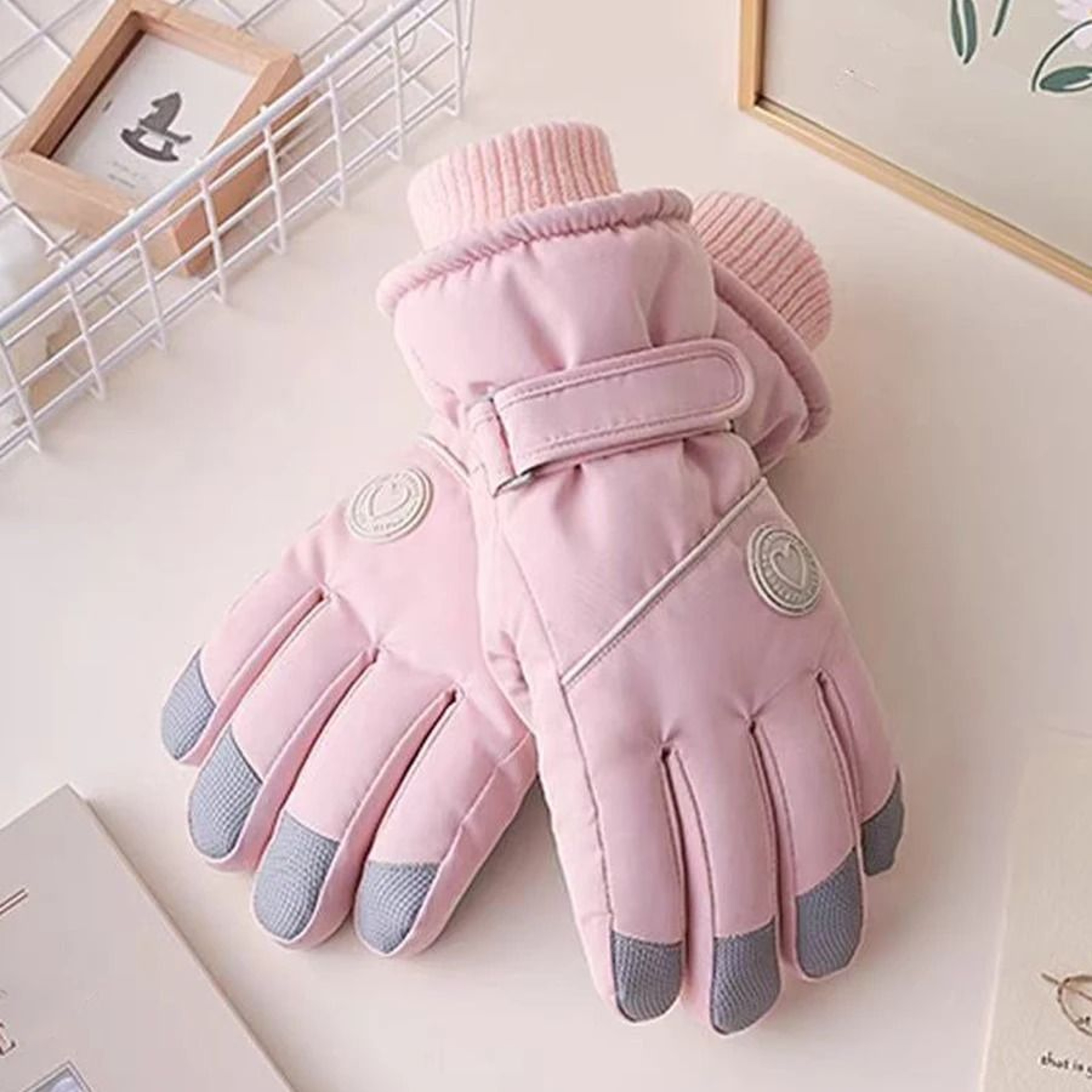 Thermal Velvet Insulated Windproof Winter Ski Gloves 9