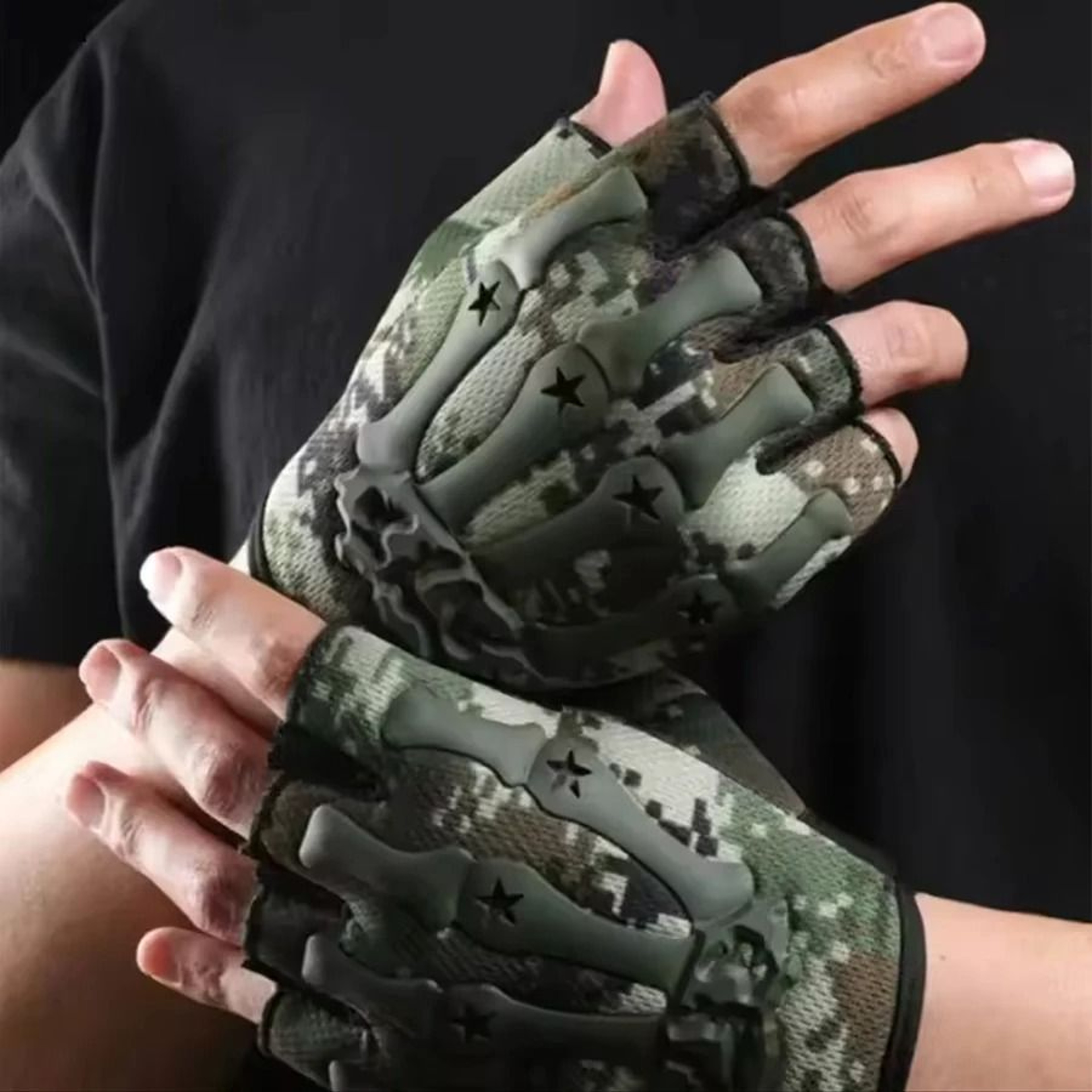 Skeleton Performance HalfFinger Tactical Sports Gloves 2