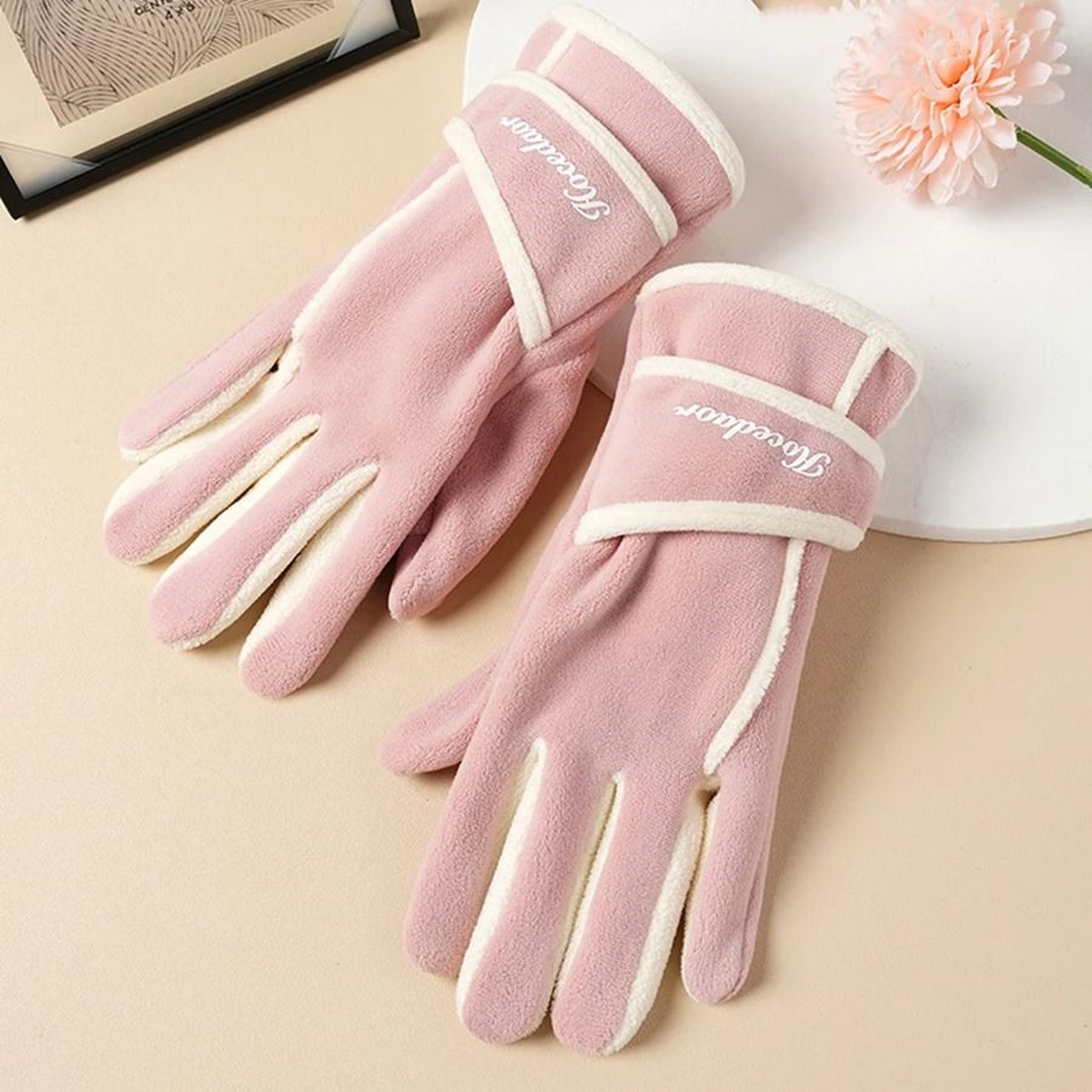Thermal Velvet Insulated Windproof Riding Gloves 10