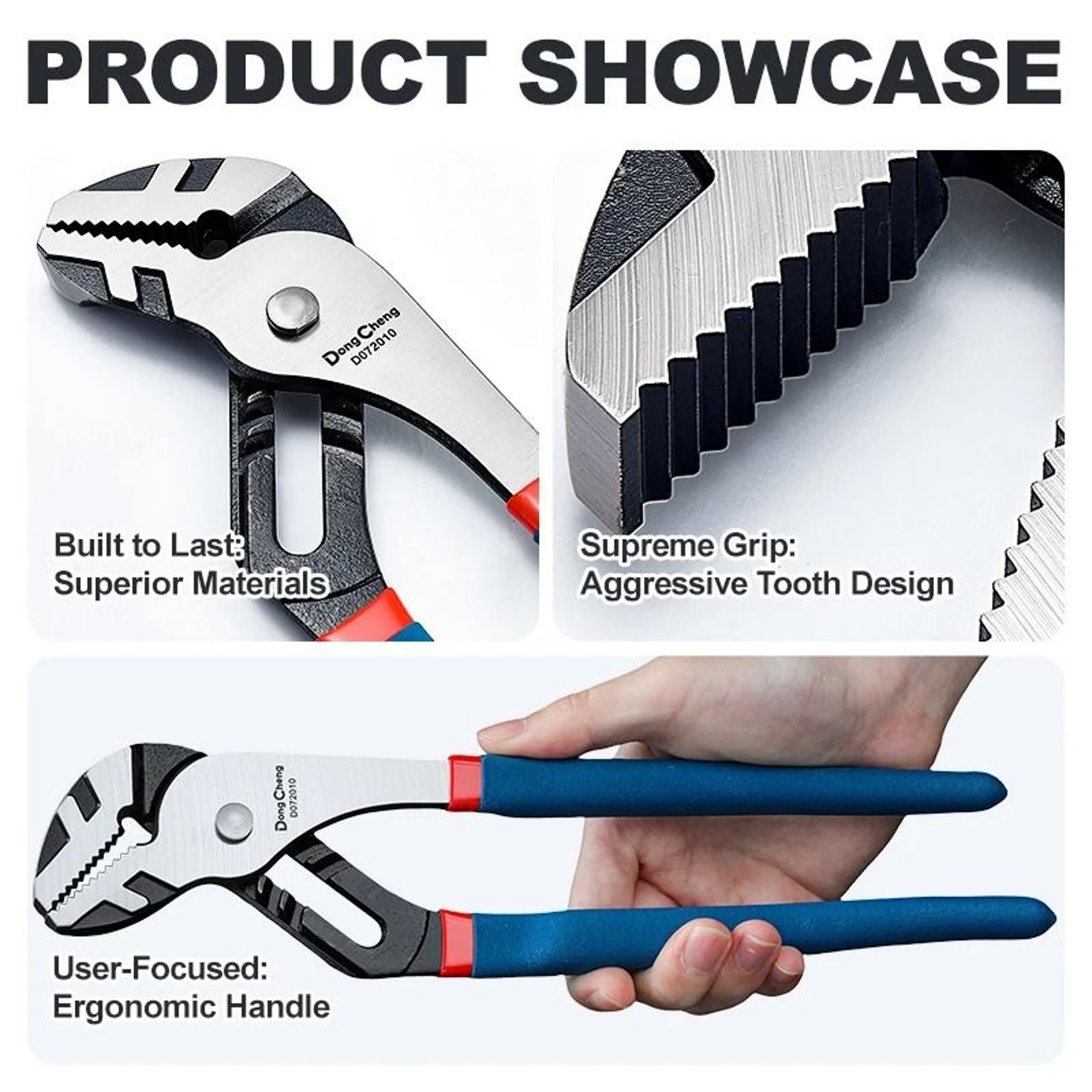 Industrial Chrome Vanadium Professional Water Pump Pliers 3