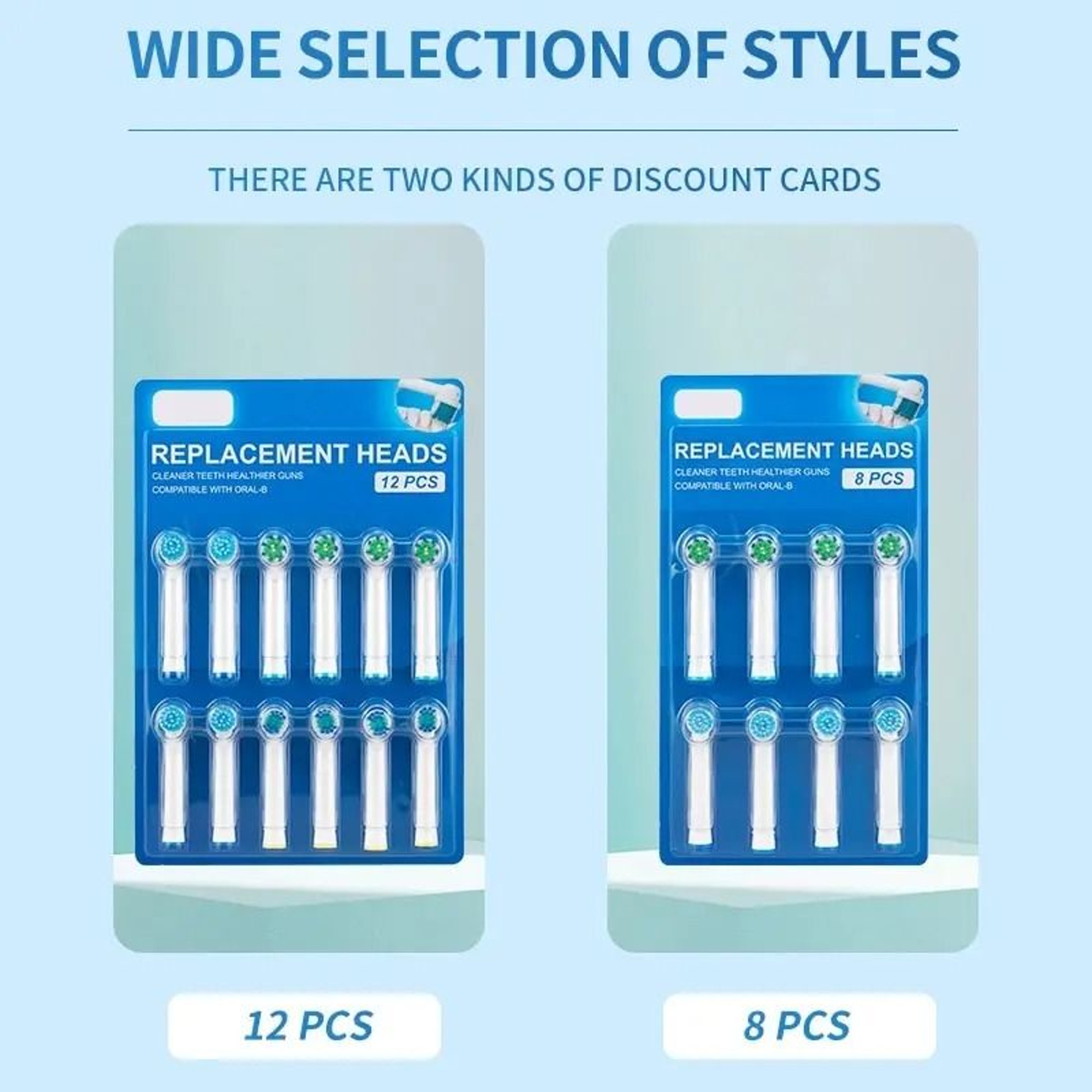 Universal Precision Clean Replacement Brush Heads For OralB  8Piece Value Pack 4