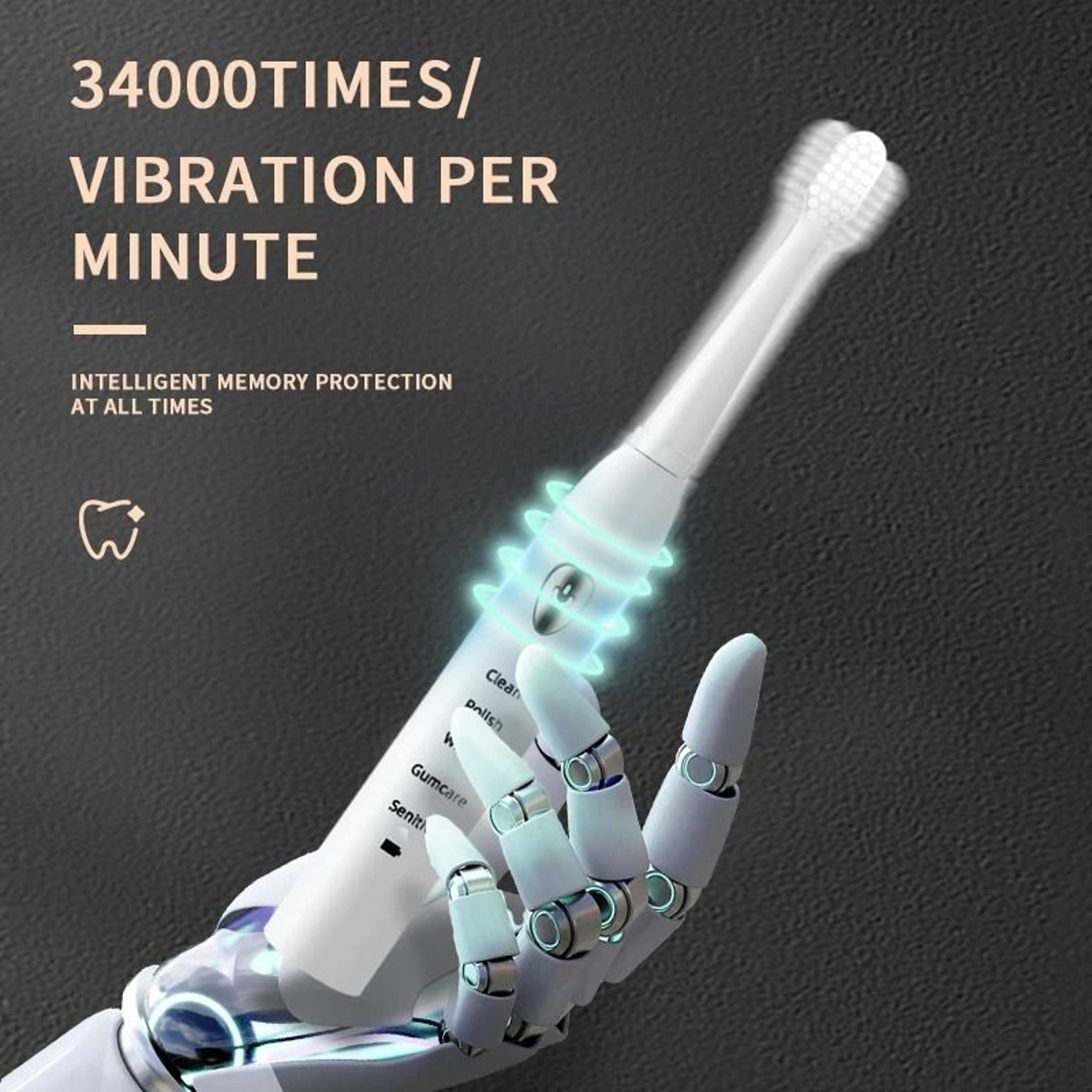 Ultrasonic HighFrequency Waterproof Electric Toothbrush With 5 Cleaning Modes 3