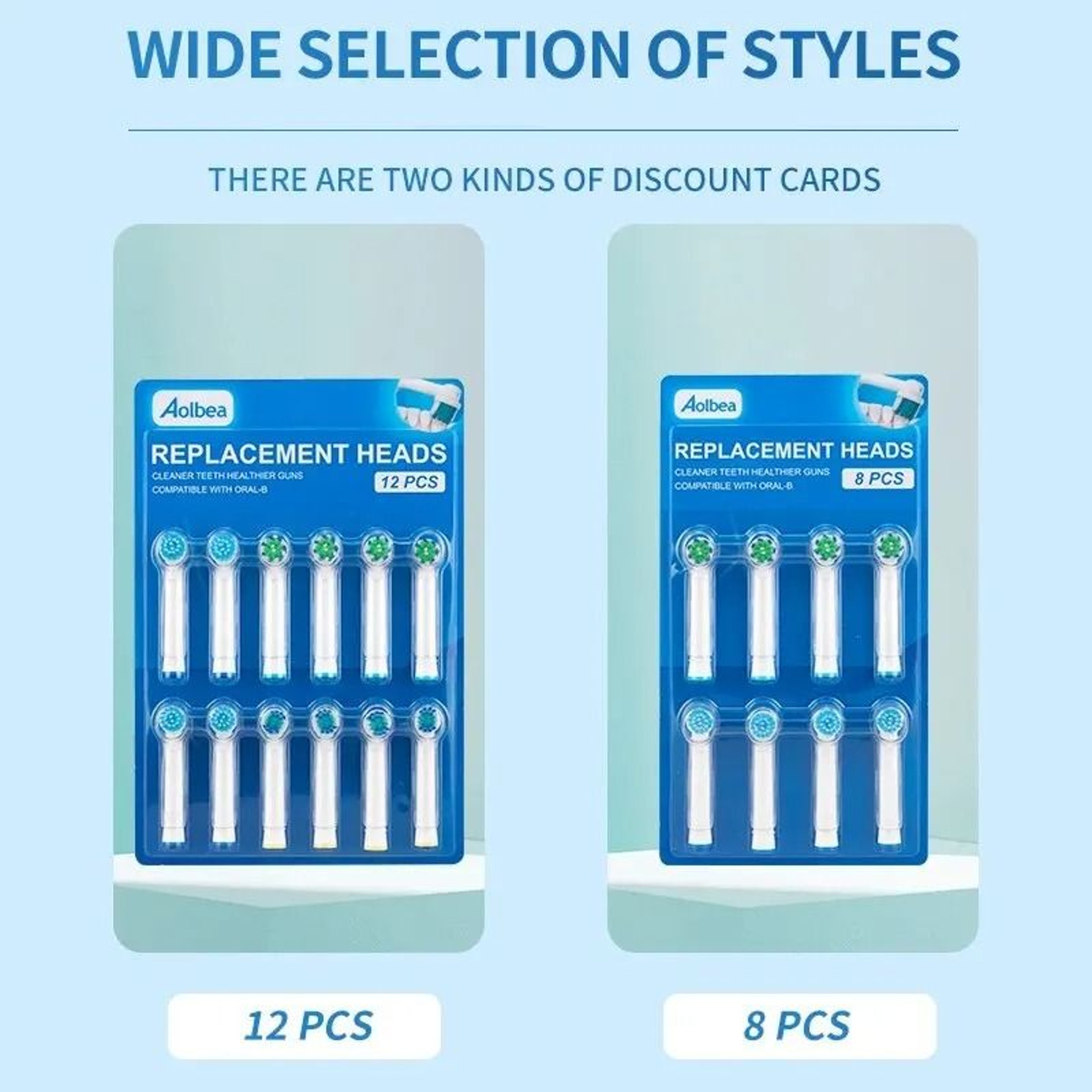Universal Professional OralB Compatible Replacement Heads  4Piece Daily Care Set 4