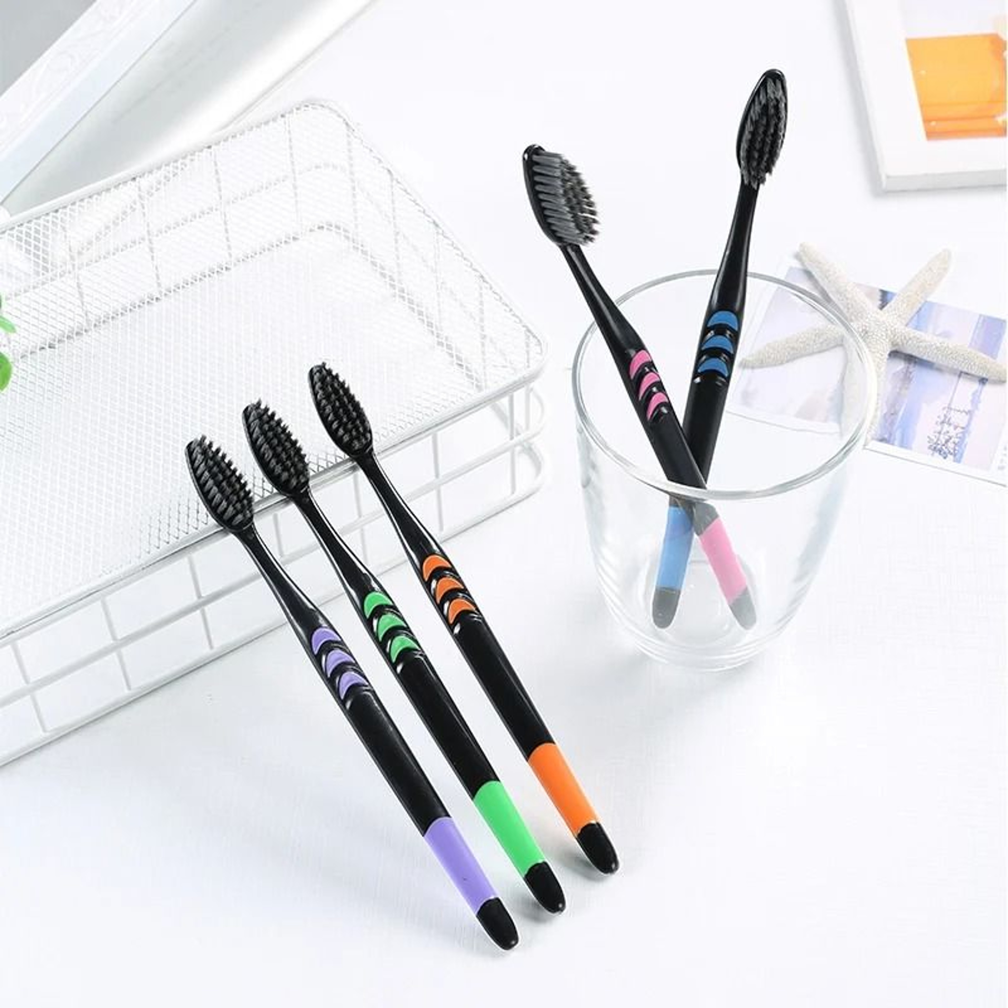 Antibacterial Bamboo Charcoal Soft Bristle Toothbrush For Men  Women 4