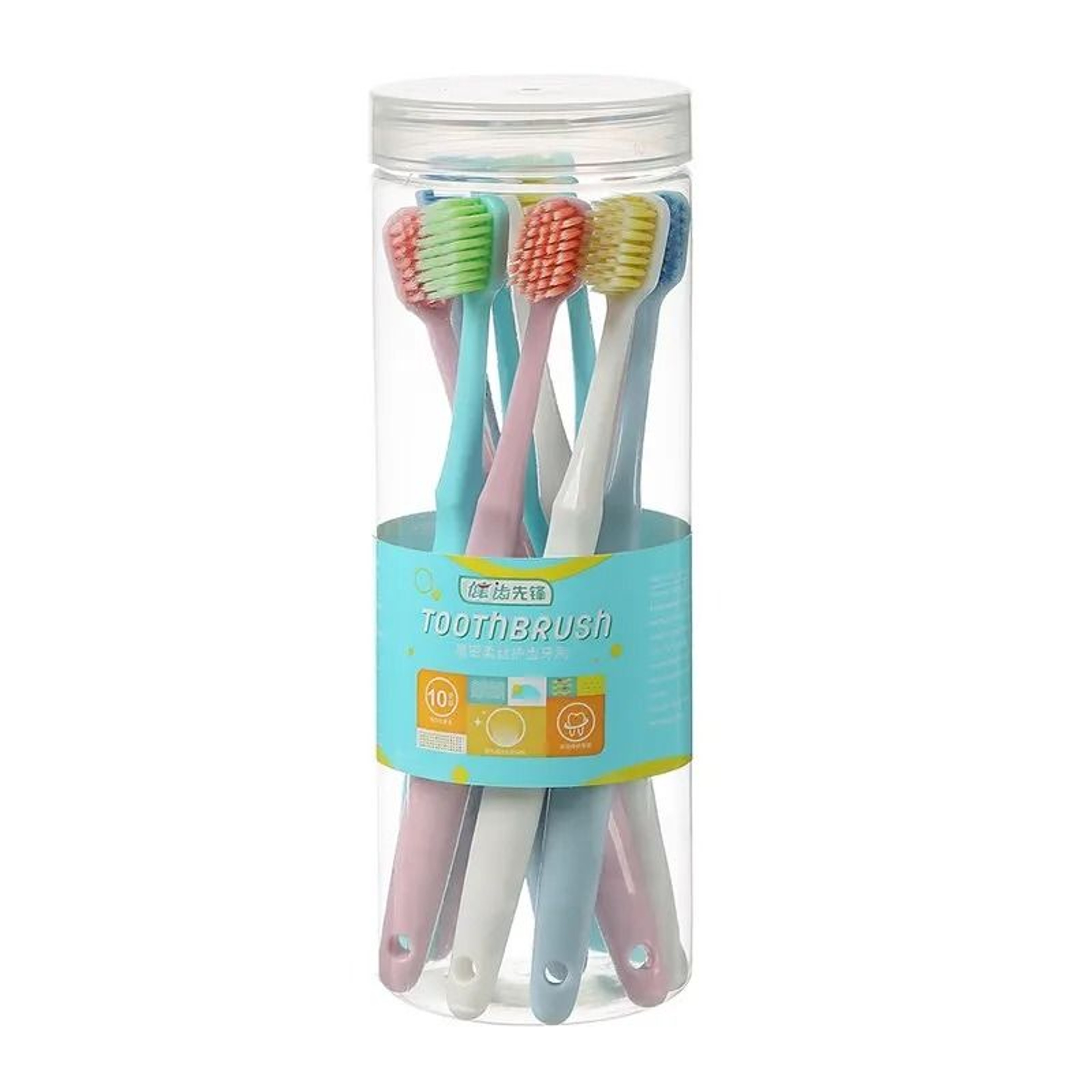 Macaron Series Wide Head Soft Bristle Toothbrush  10Piece HighValue Barrel 5