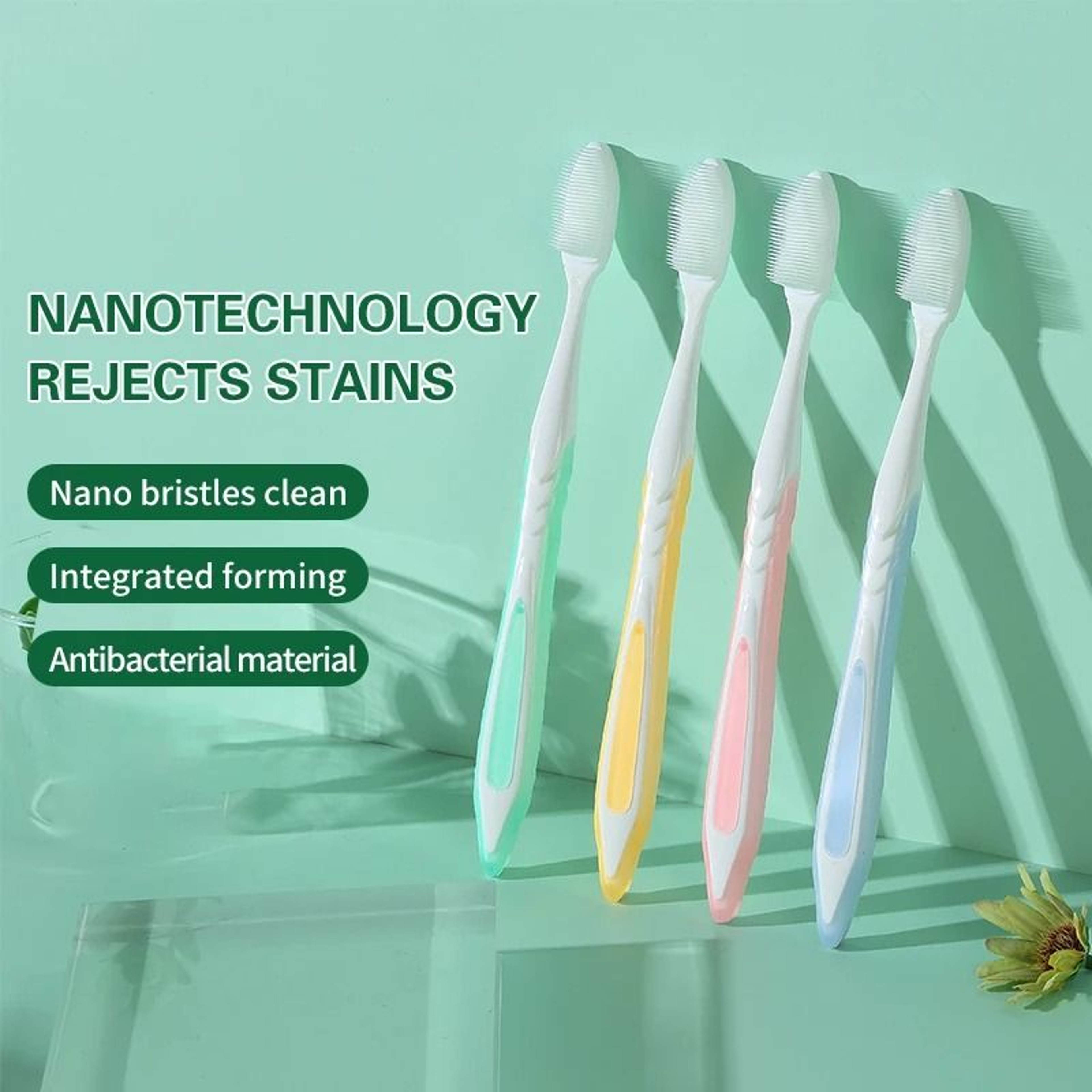 Nanotechnology Antibacterial Manual Toothbrush  Deep Cleaning  Gingival Protection 0
