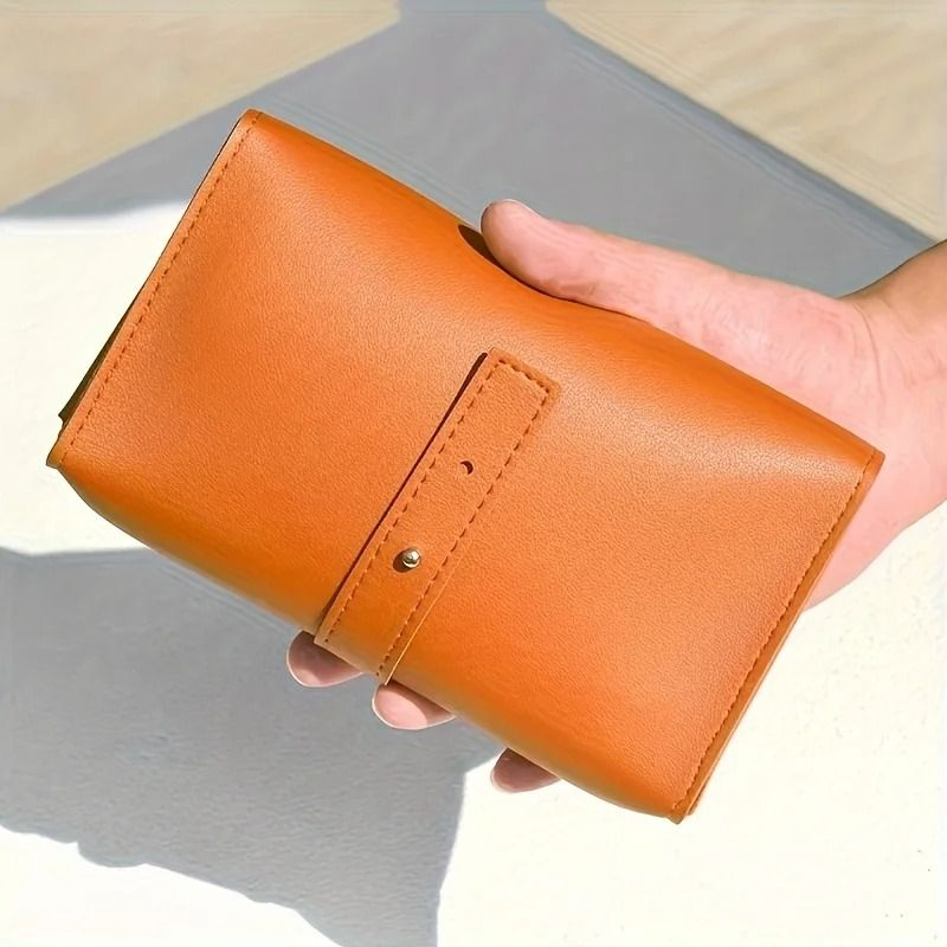 Premium PU Leather MultiCompartment Organizer  Portable Tech  School Accessories Case 2