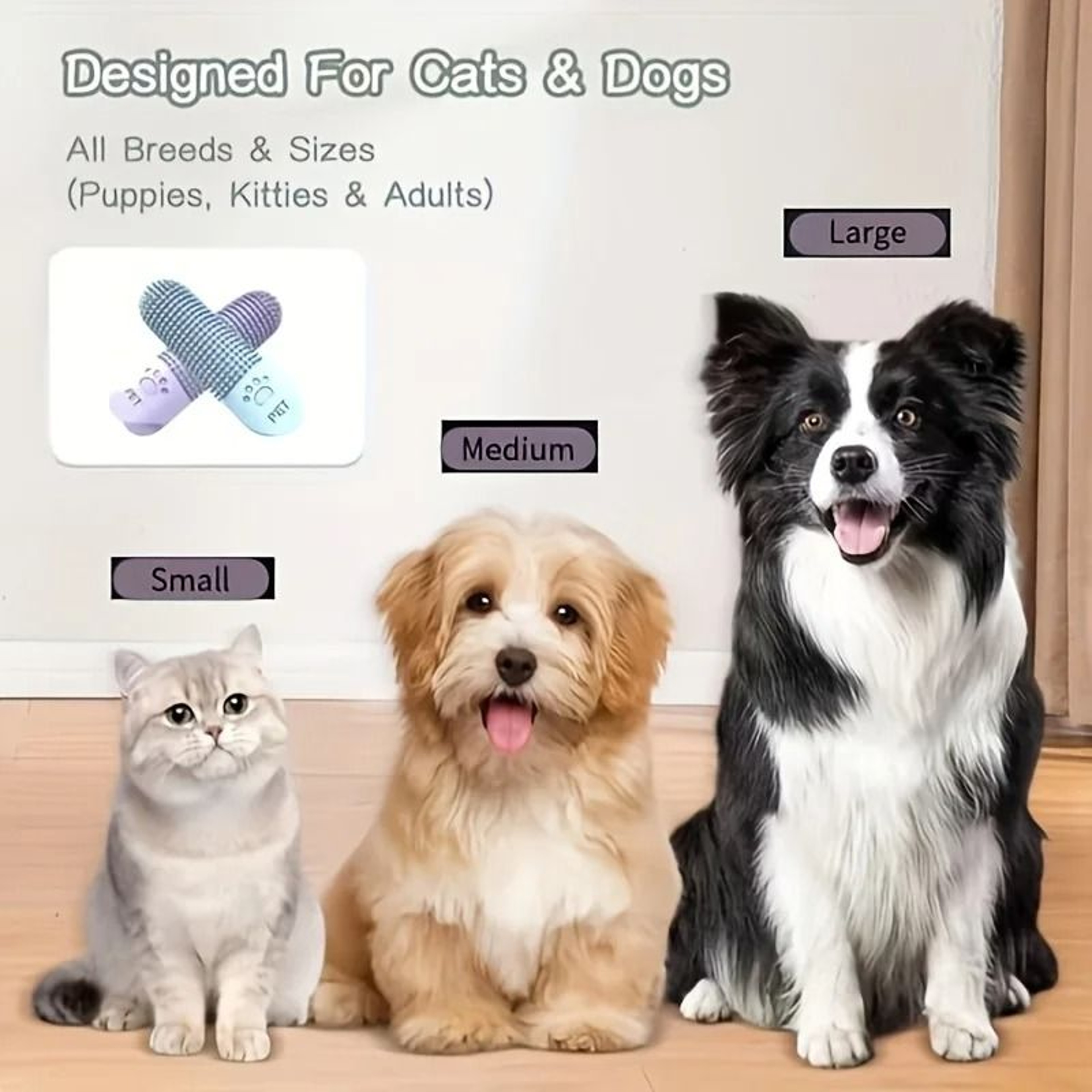 360 Soft Silicone Finger Toothbrush  Durable Pet Dental Cleaning Tool 4