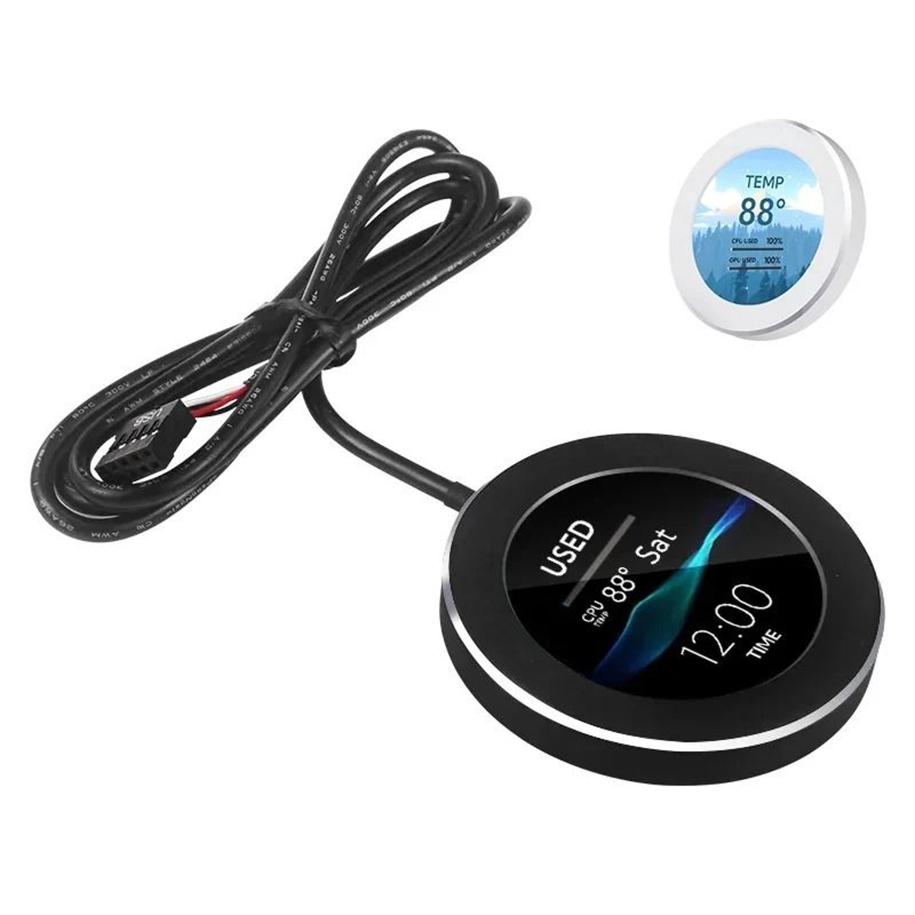 IPS Round Secondary PC Display  RealTime CPU GPU  RAM Monitoring Screen 5
