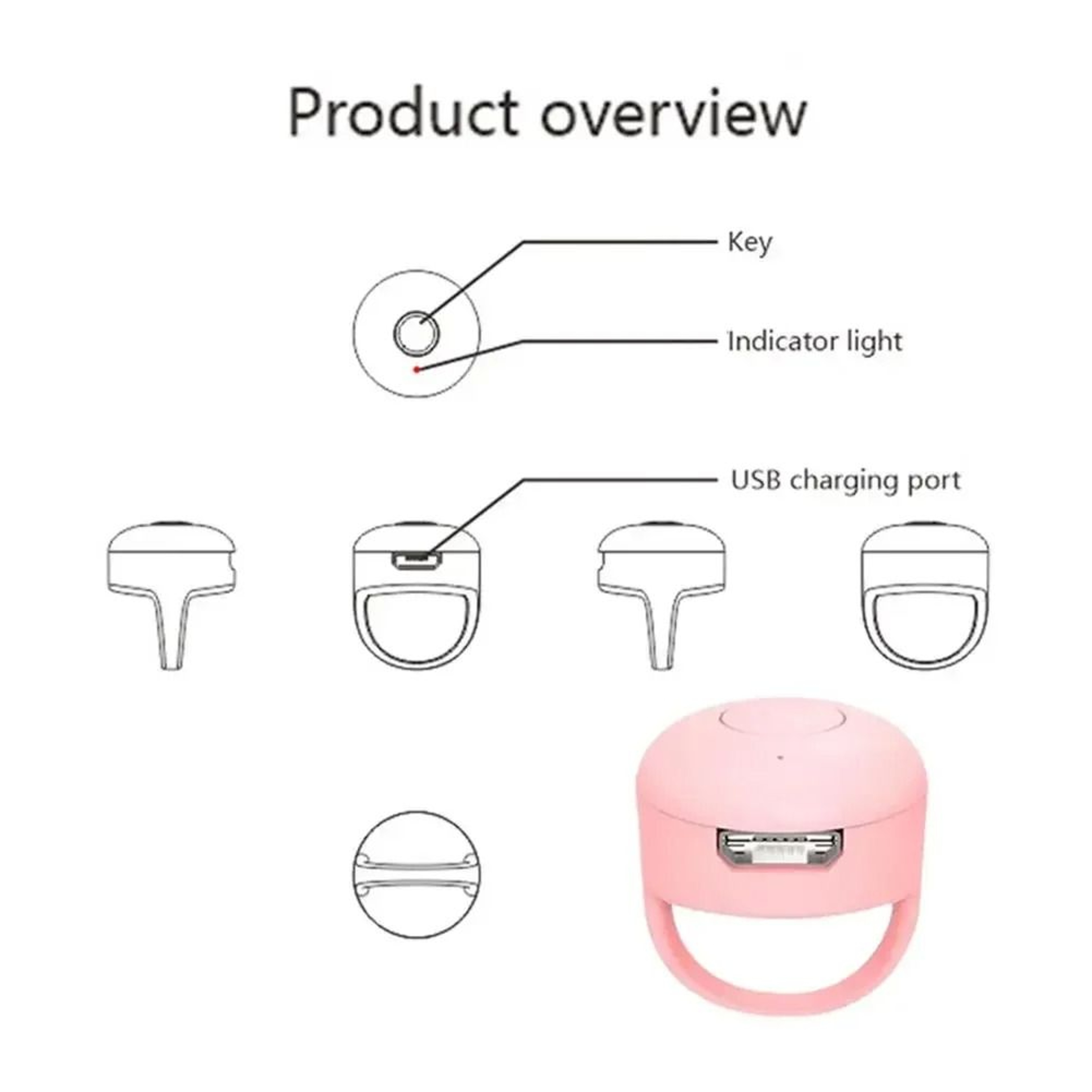 Smart Fingertip Bluetooth Remote Control Ring  HandsFree Video  Page Controller 3