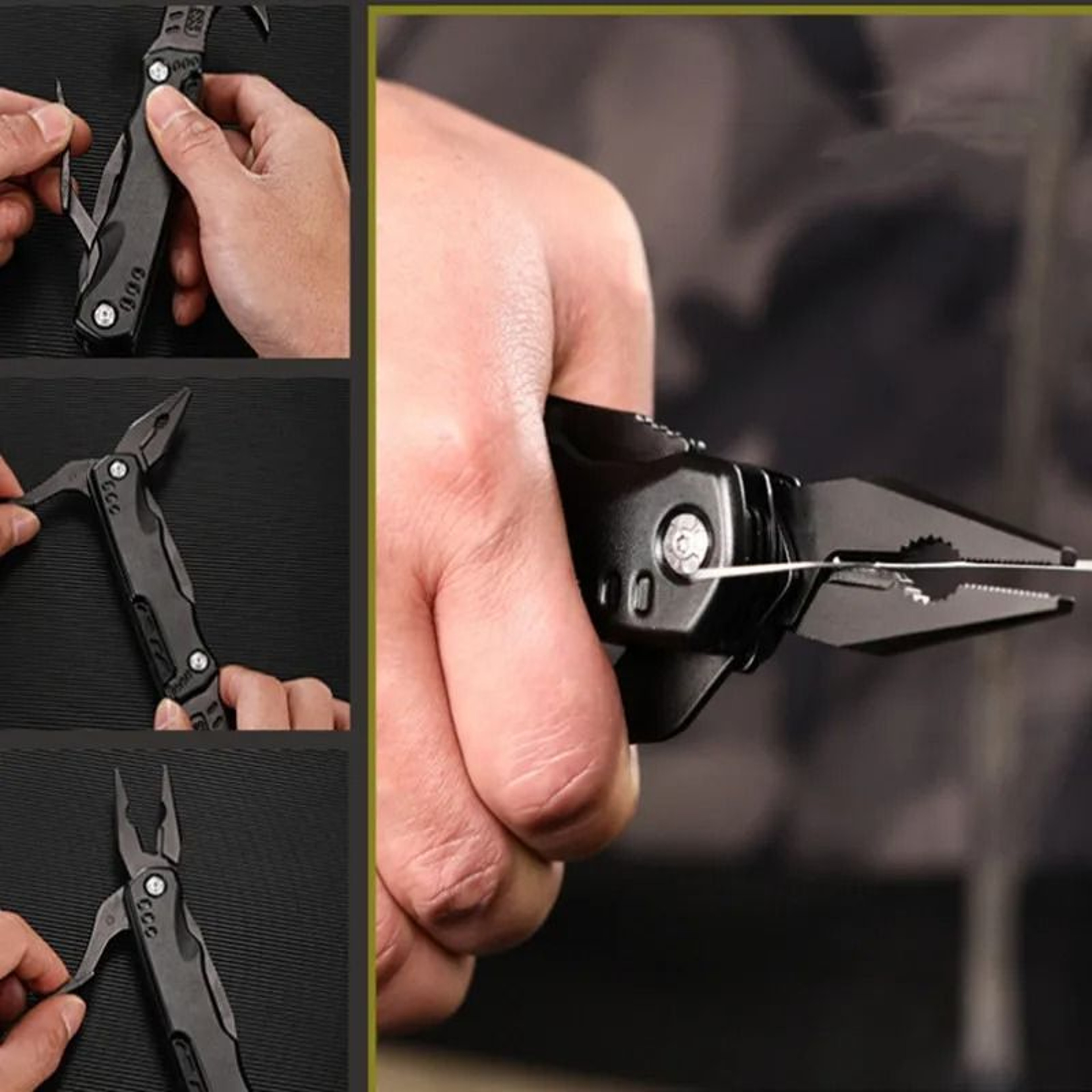 Outdoor Multifunctional MultiTool  Folding Safety Hammer  Vehicle Escape Tool 5