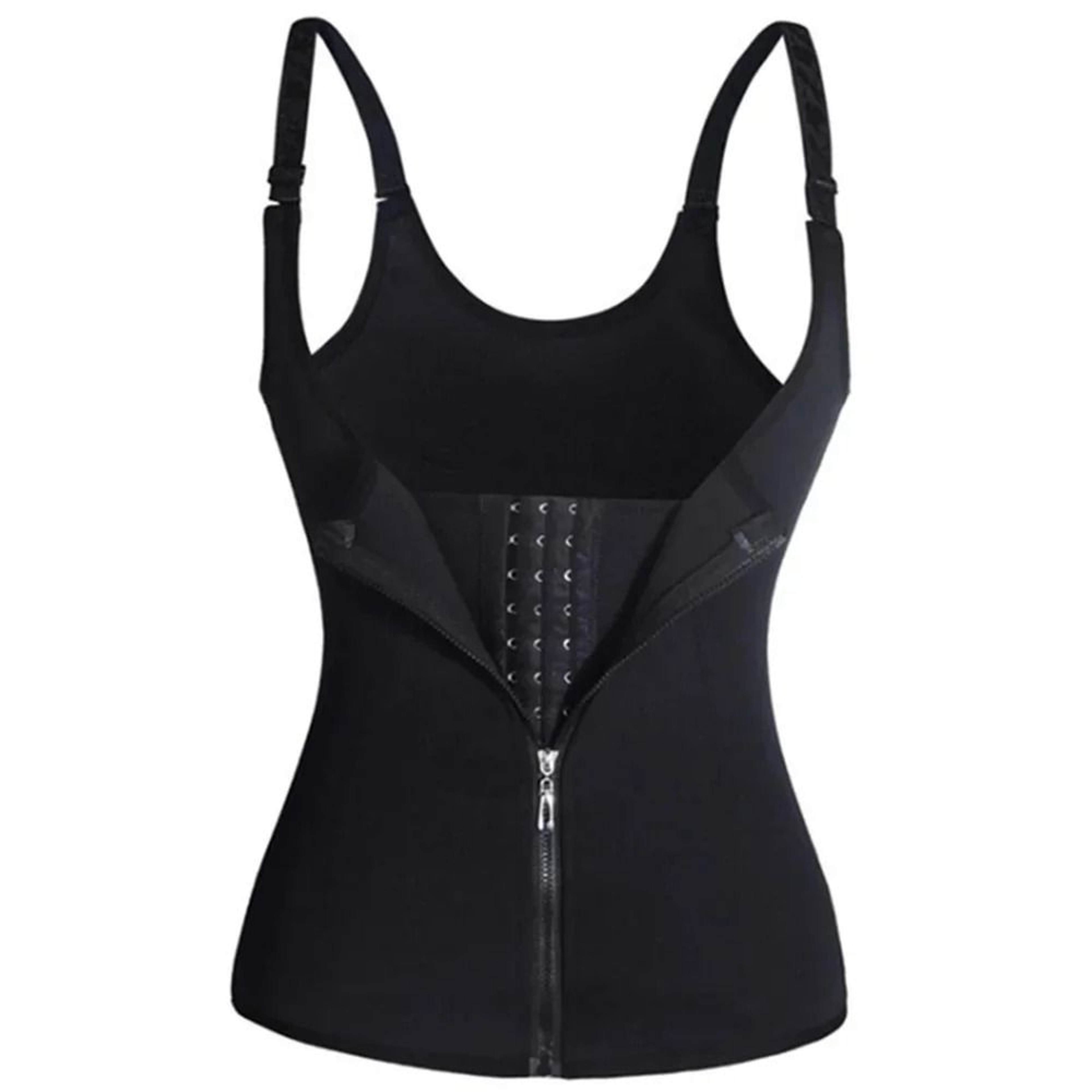 Premium Waist Trainer Tank Top  Zipper Body Shaper  Tummy Control Activewear 6
