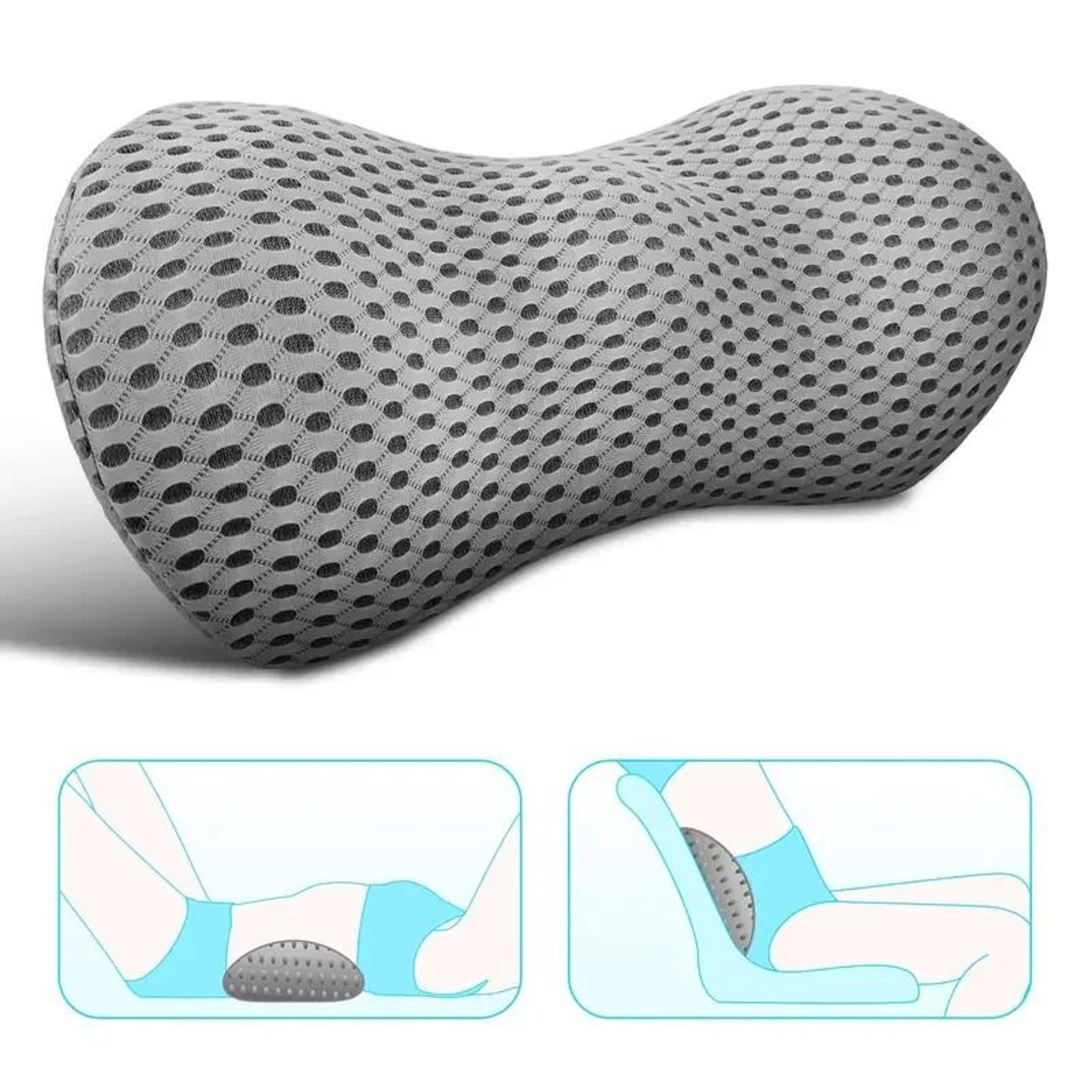 Ergonomic Memory Foam Lumbar Pillow  Supportive Back Cushion For Car  Office 0
