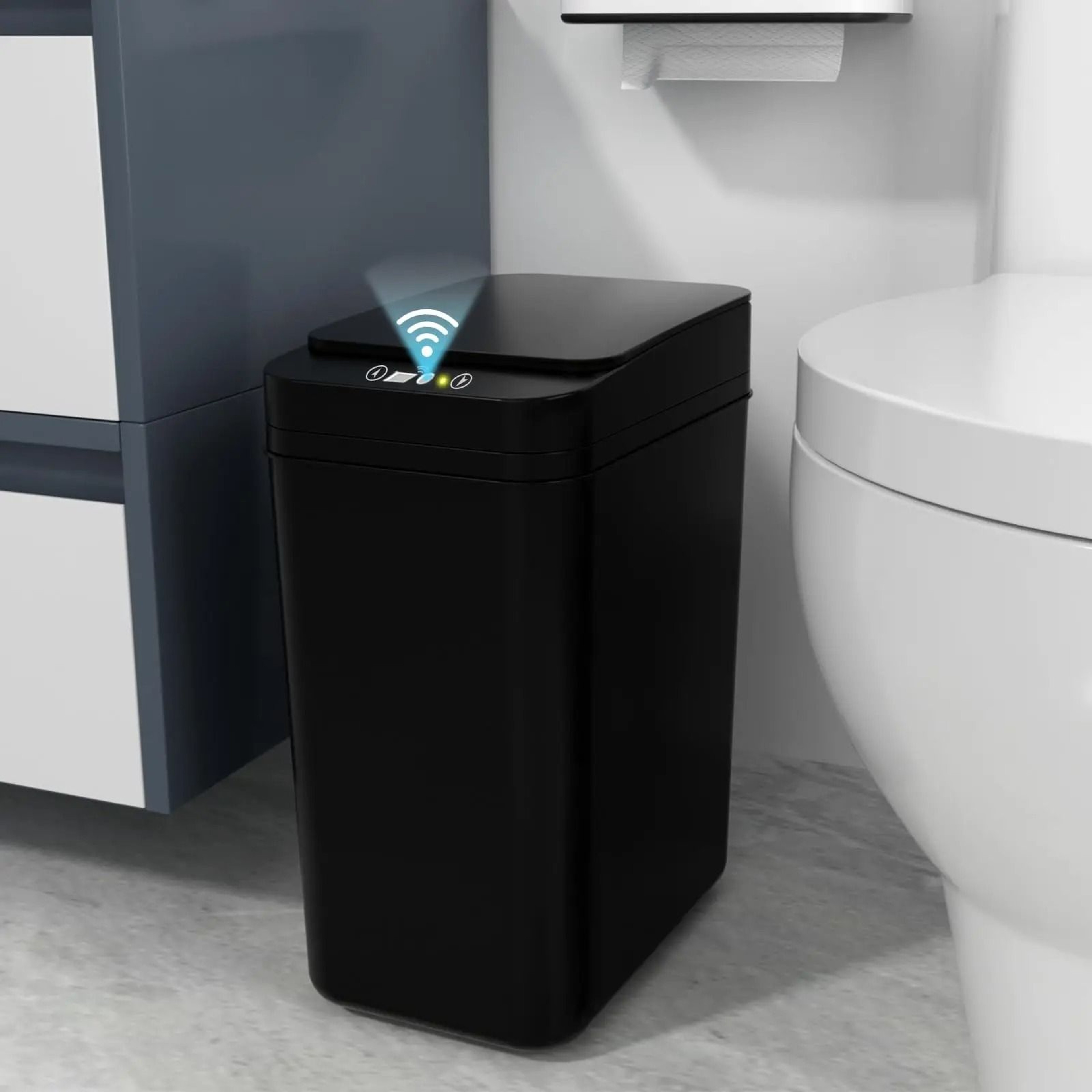 Smart Motion Sensor Trash Bin  Slim Touchless Automatic Garbage Can 0