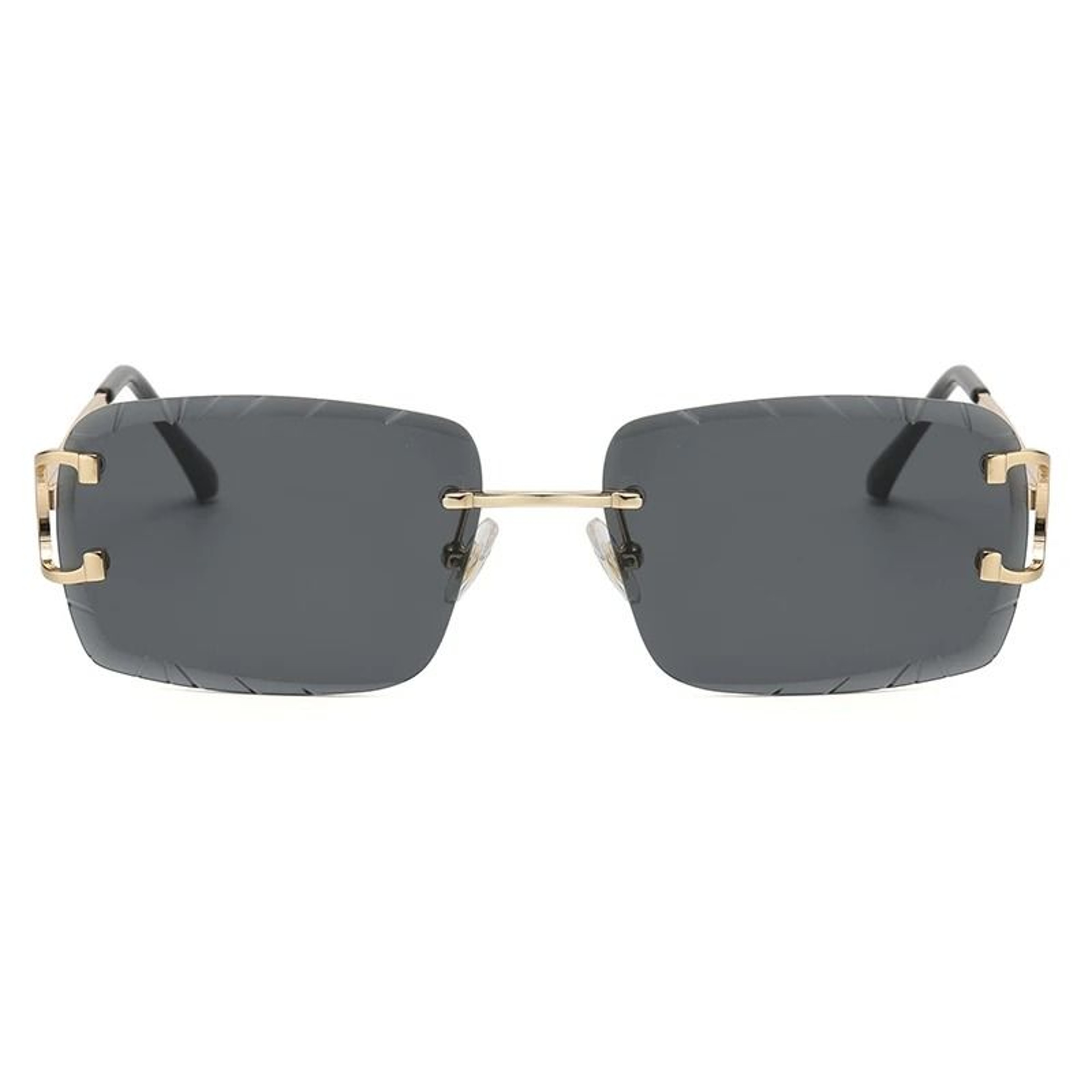 Square Rimless Glasses  HighGrade Metal Trend Sunglasses For Men  Women 5