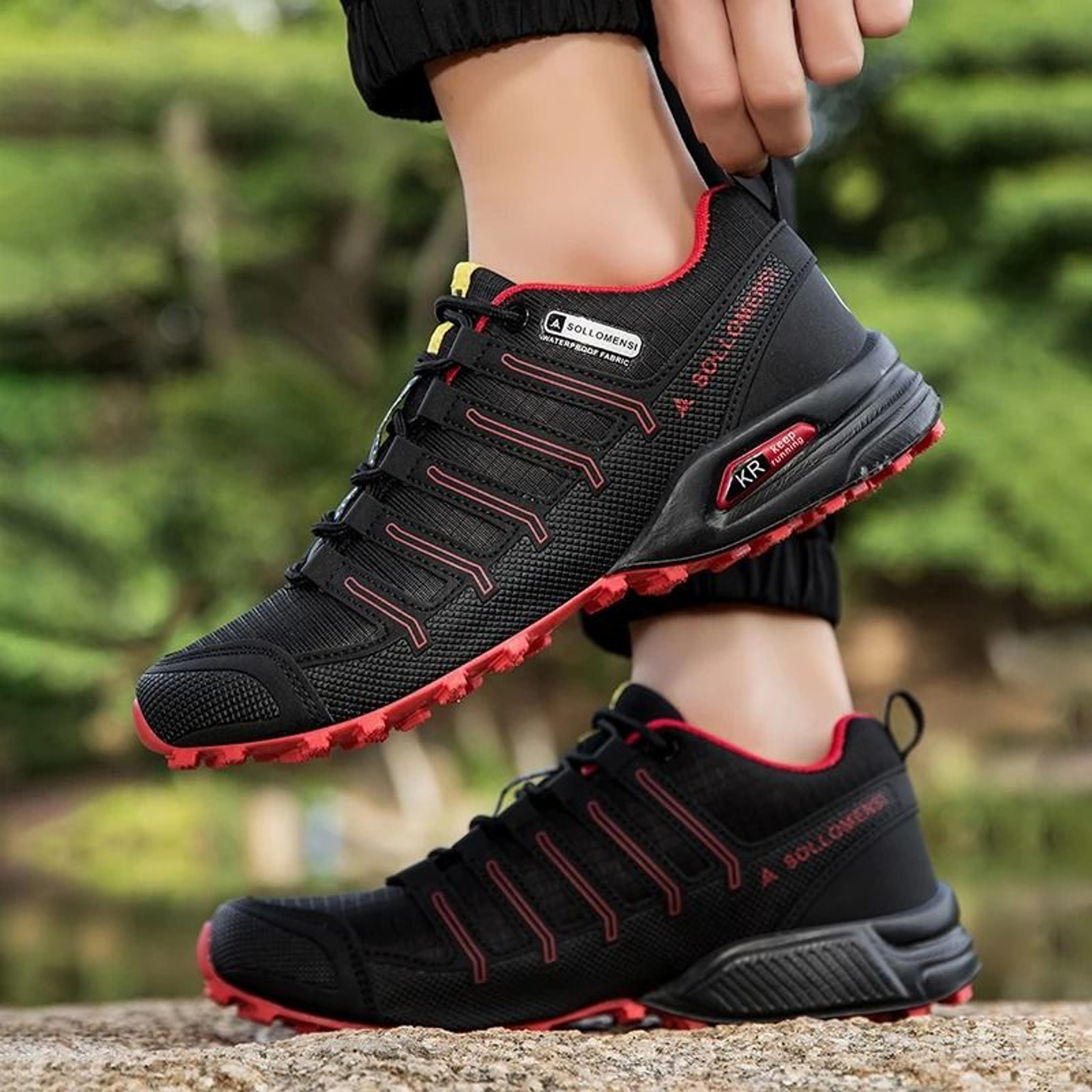 Mens AllTerrain Hiking Shoes  Waterproof  NonSlip Tactical Sports Footwear 3