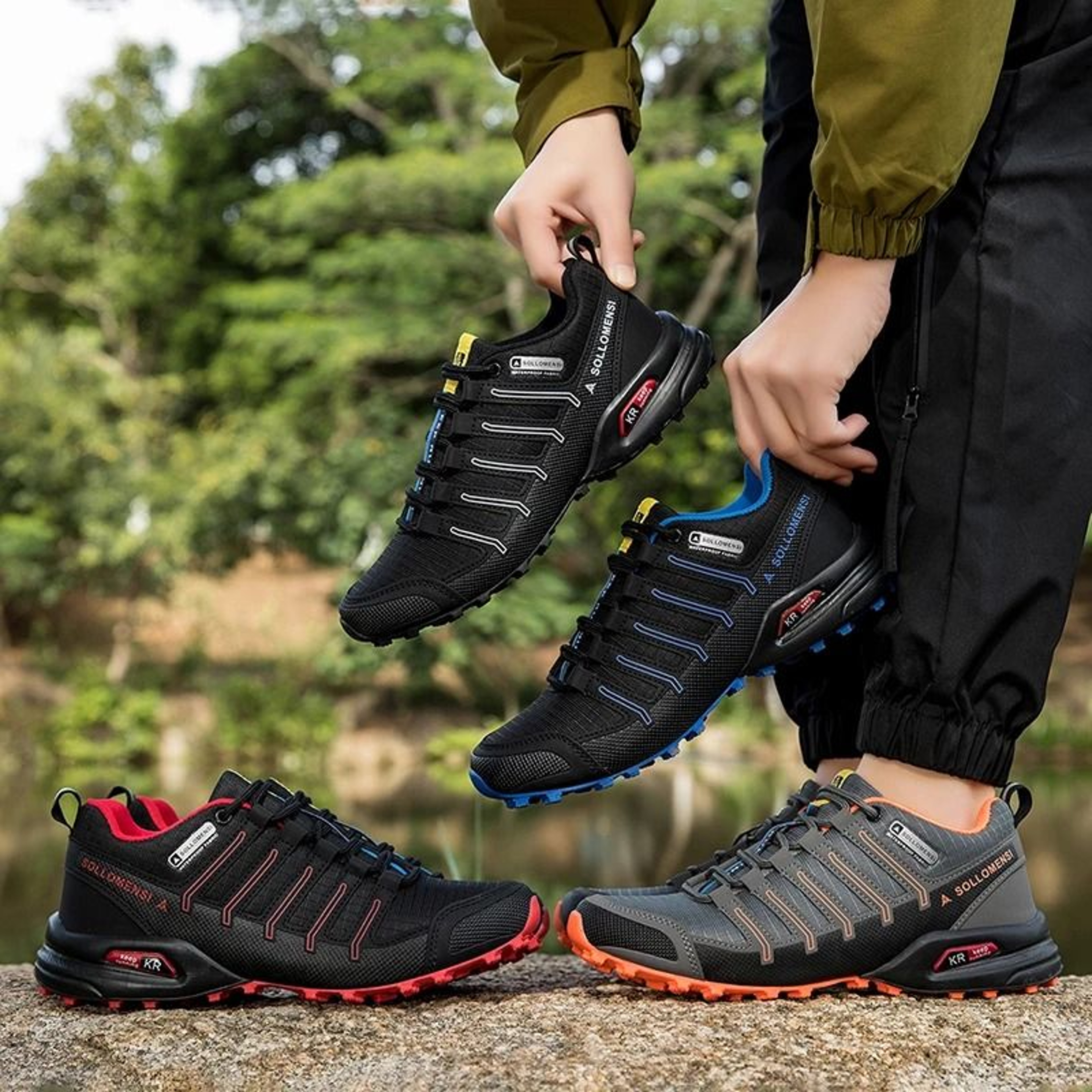 Mens AllTerrain Hiking Shoes  Waterproof  NonSlip Tactical Sports Footwear 5