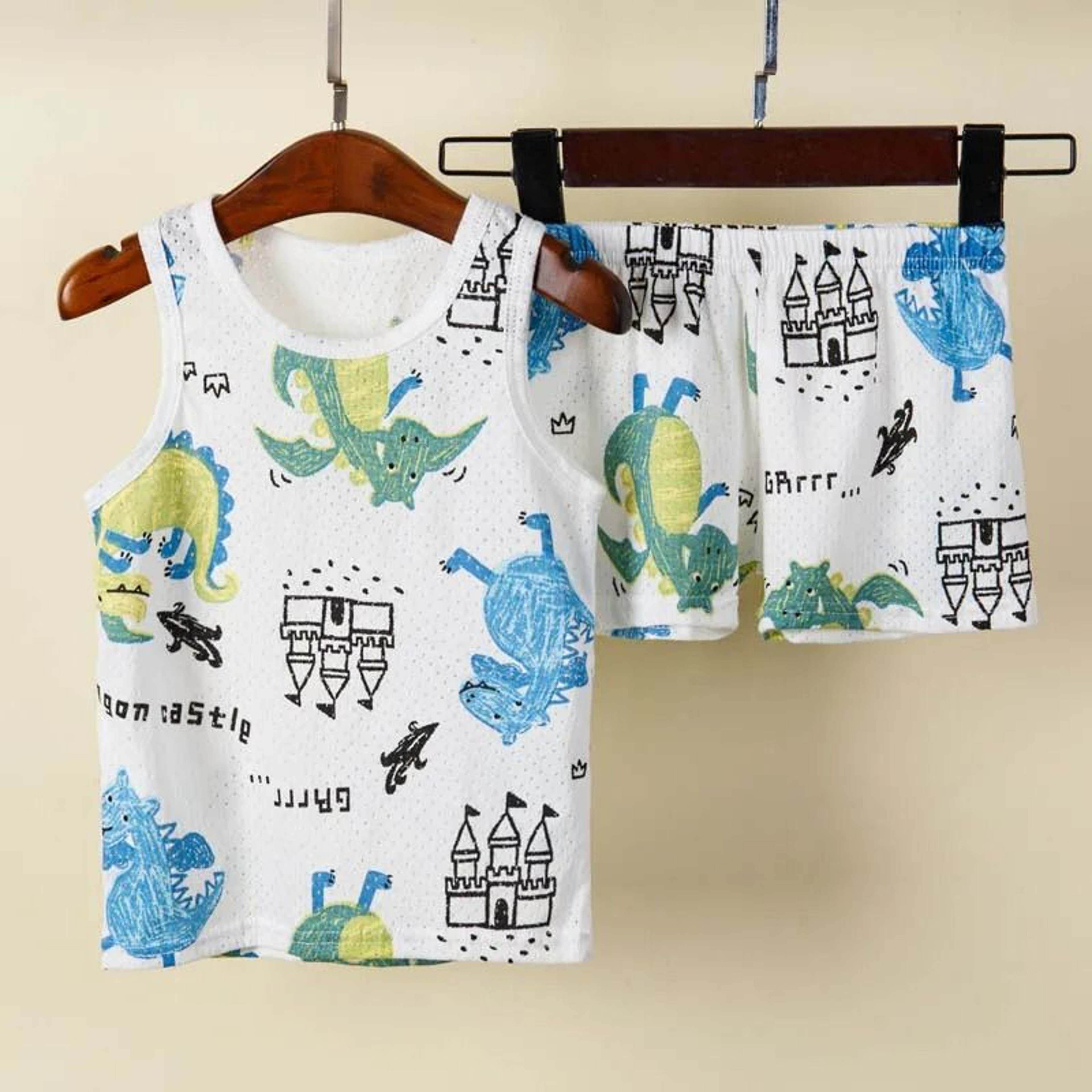 Rainbow Animal Cartoon Pajamas Set  Soft Cotton Sleepwear For Toddlers  Babies 8