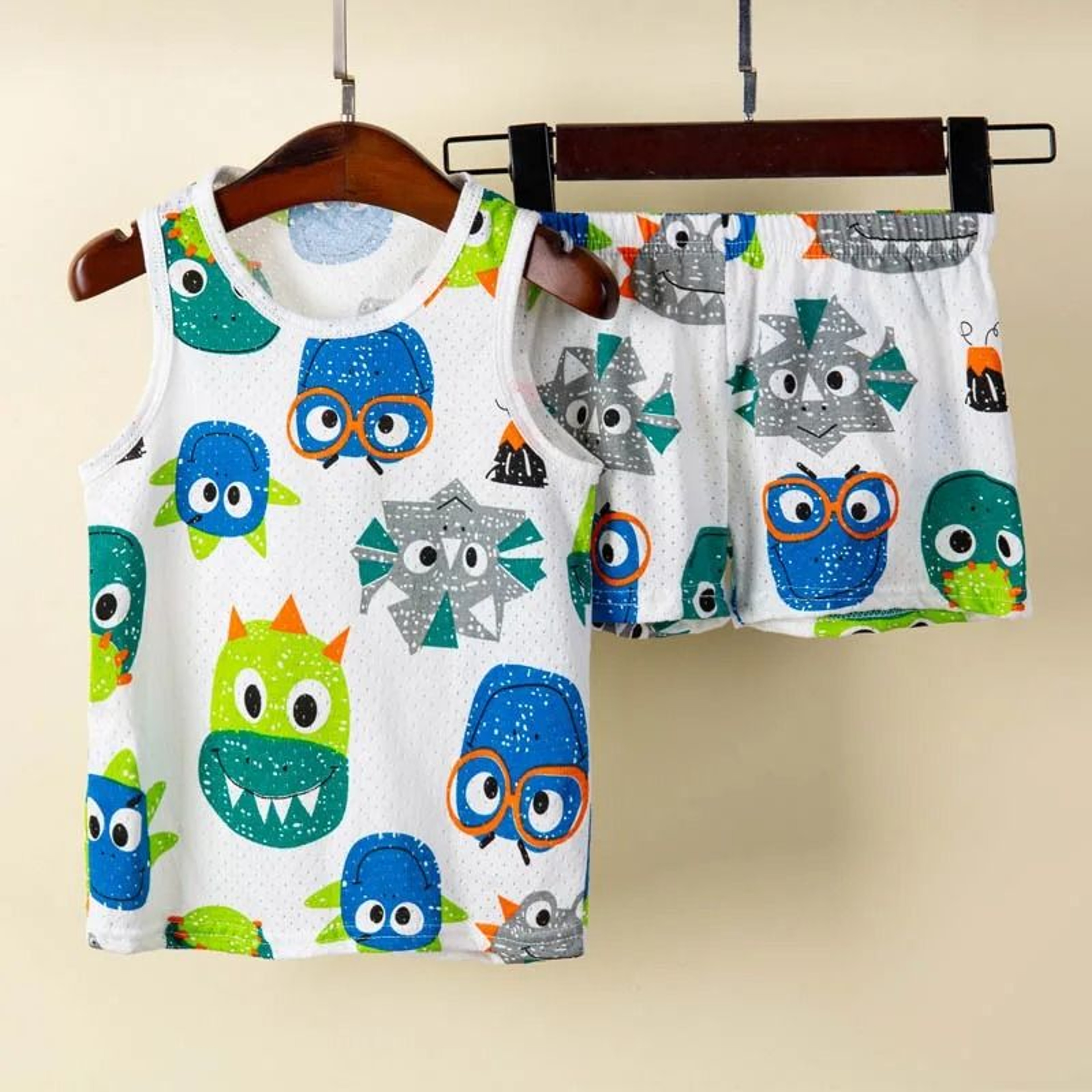 Rainbow Animal Cartoon Pajamas Set  Soft Cotton Sleepwear For Toddlers  Babies 11