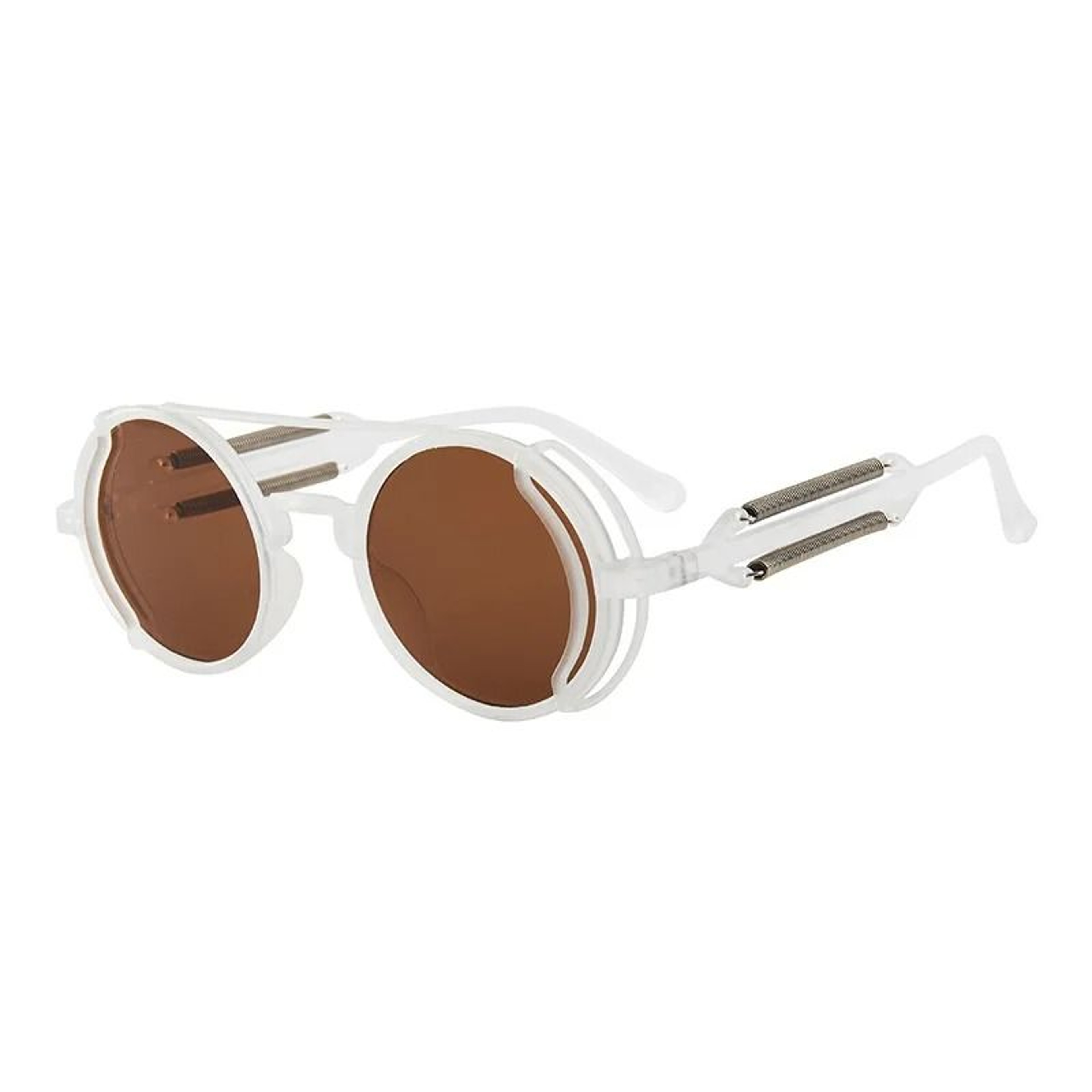 Retro Gothic Steampunk Sunglasses  Luxury Designer Round PC Frame Eyewear 9