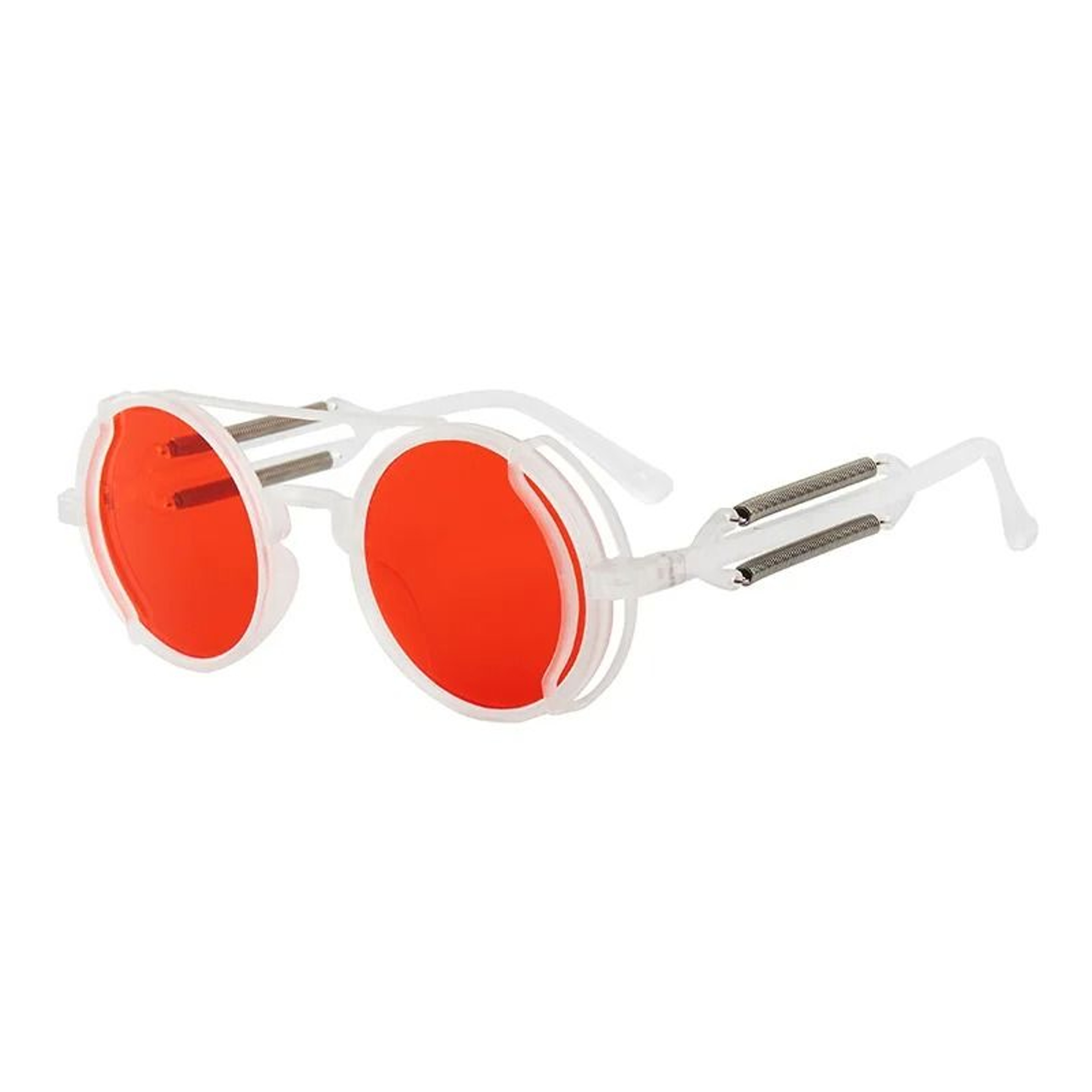 Retro Gothic Steampunk Sunglasses  Luxury Designer Round PC Frame Eyewear 10