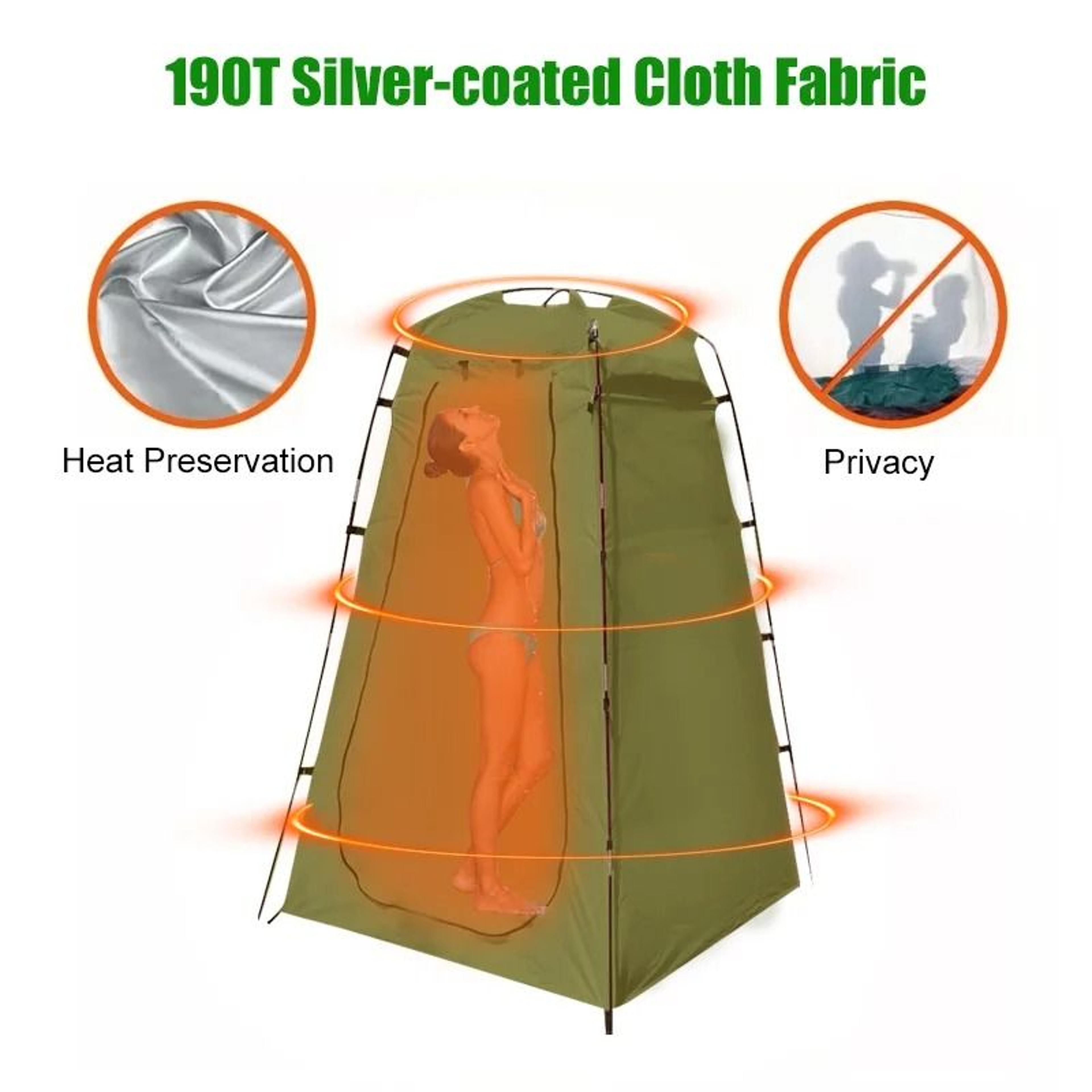 Portable Privacy Shower Tent  Outdoor Waterproof Changing Room  Shelter 2