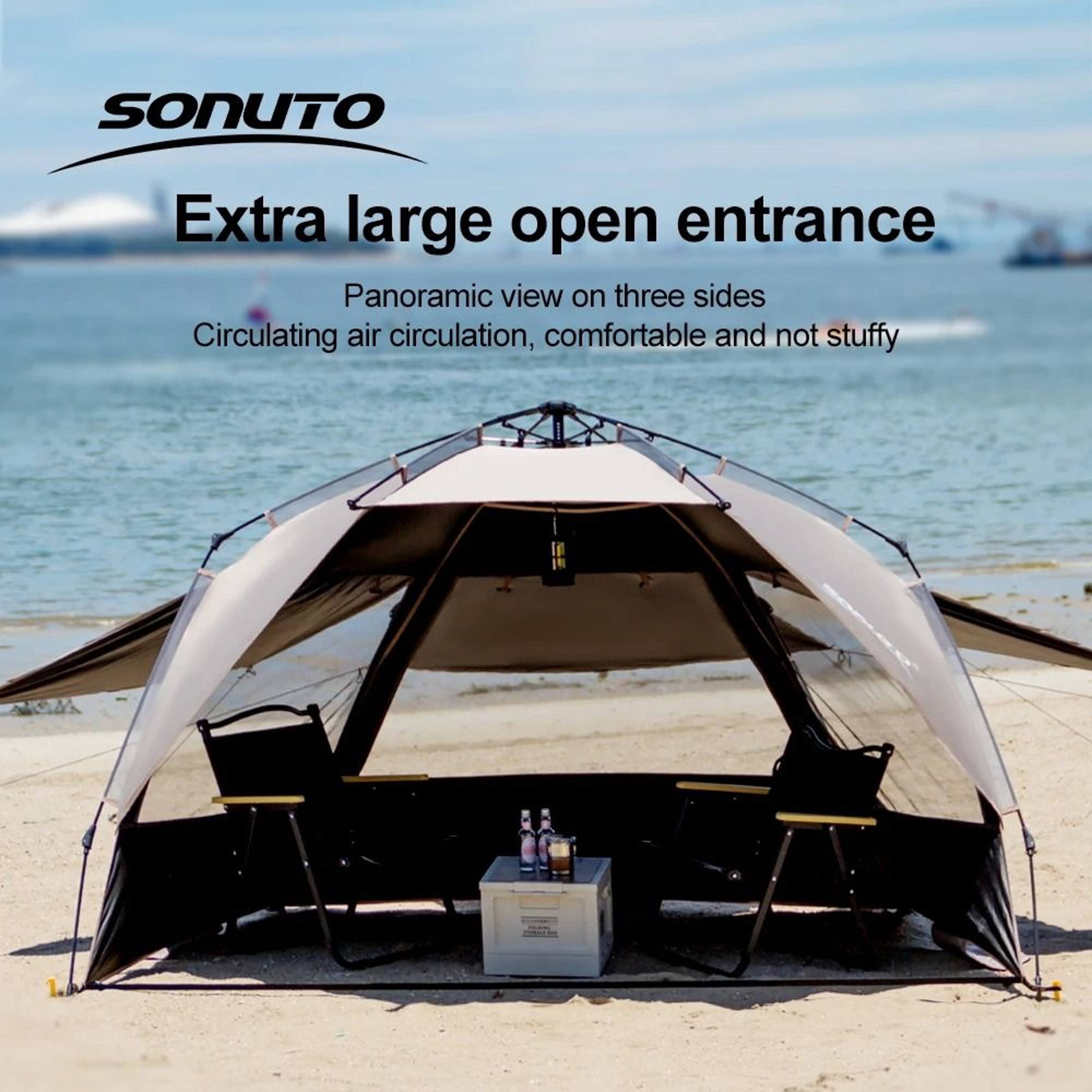 Quick Automatic OneTouch Camping Tent  34 Person AntiUV Family Shelter 6