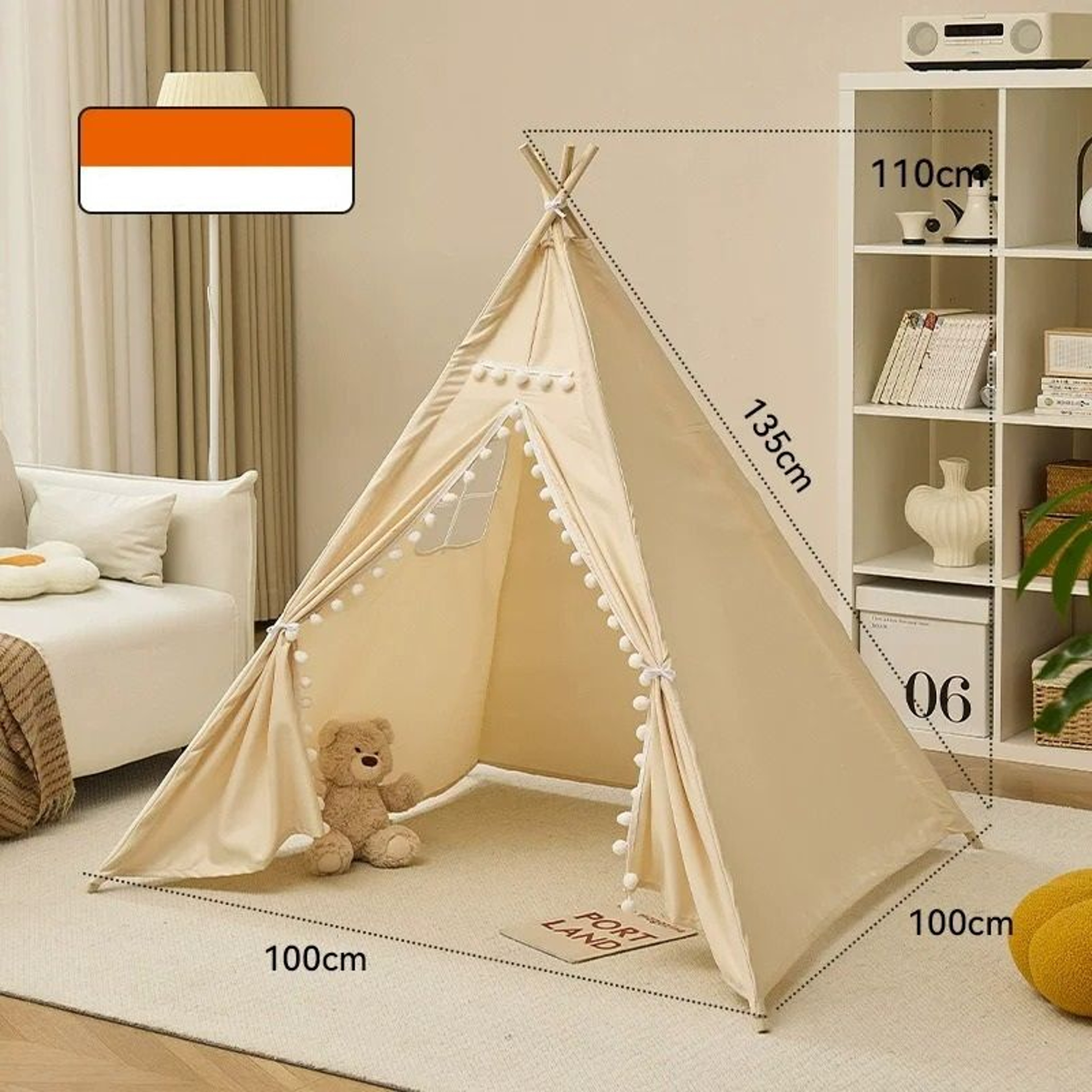 Portable Childrens Teepee Tent  Indoor Play House  Wigwam Room Decor 7