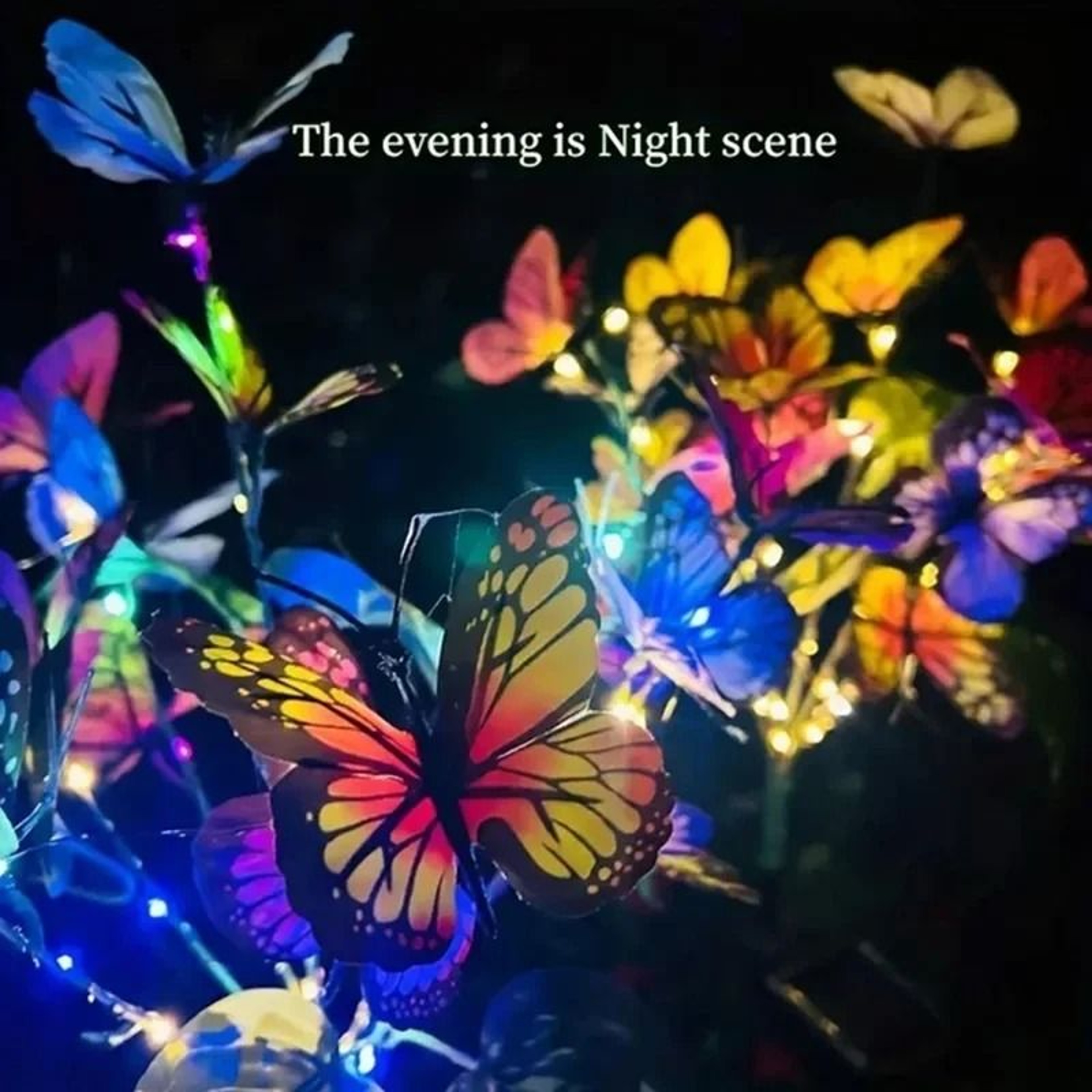Solar LED Butterfly Garden Lights  Waterproof Multicolor Landscape Lamp 3