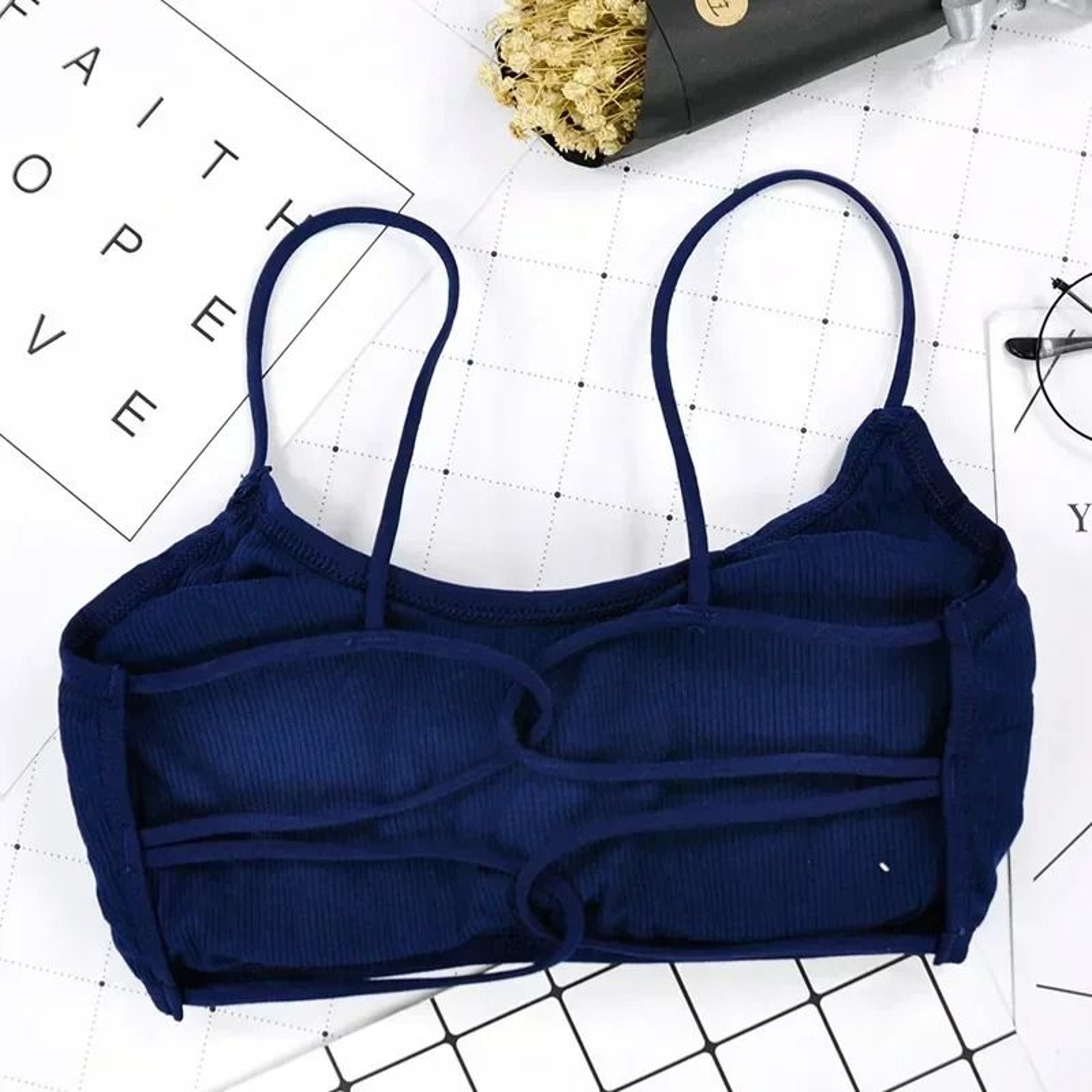 Padded Sports Bra  Removable Beauty Back Yoga Workout Bra 9