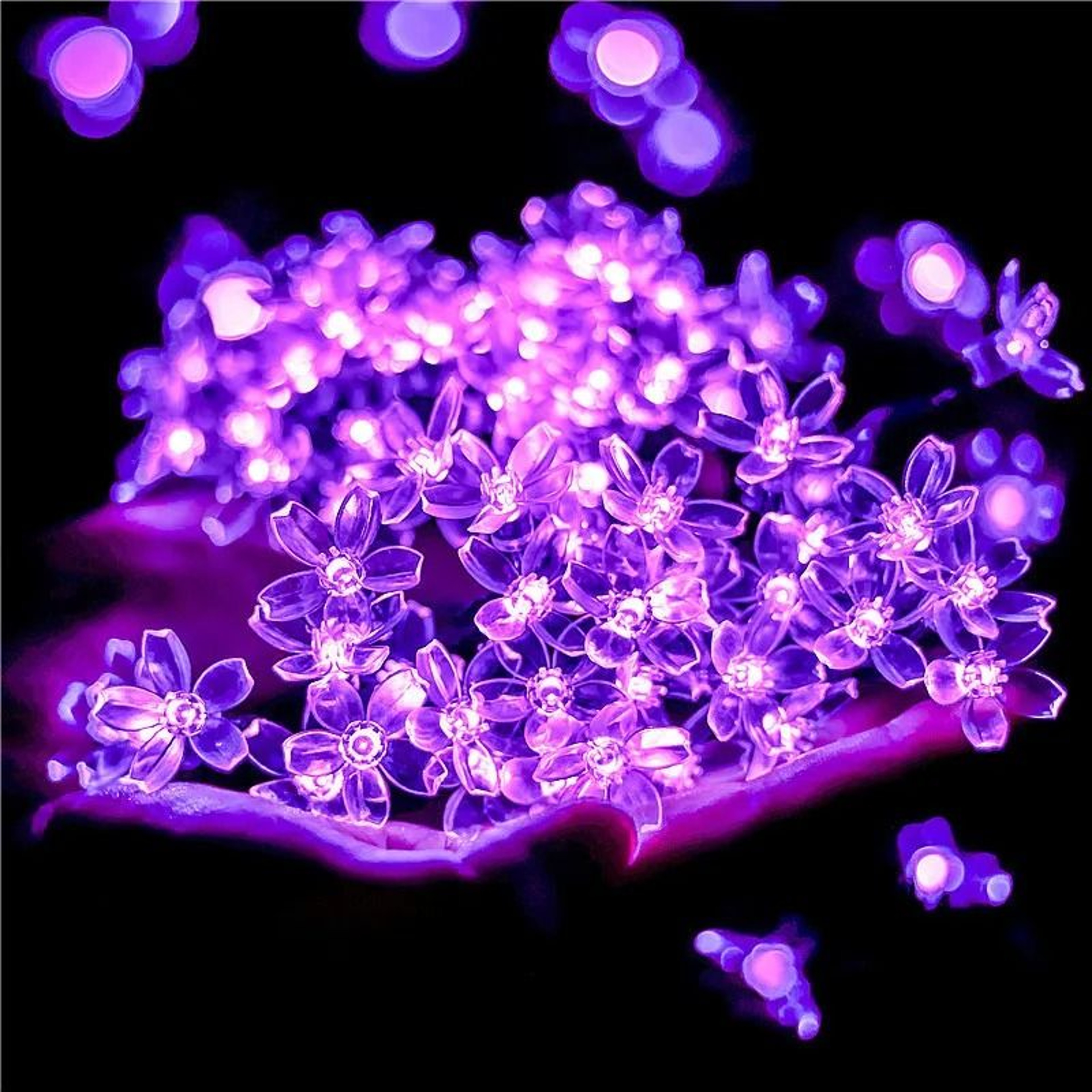 Solar Fairy String Lights  Sakura Cherry Blossom Outdoor Decor 2