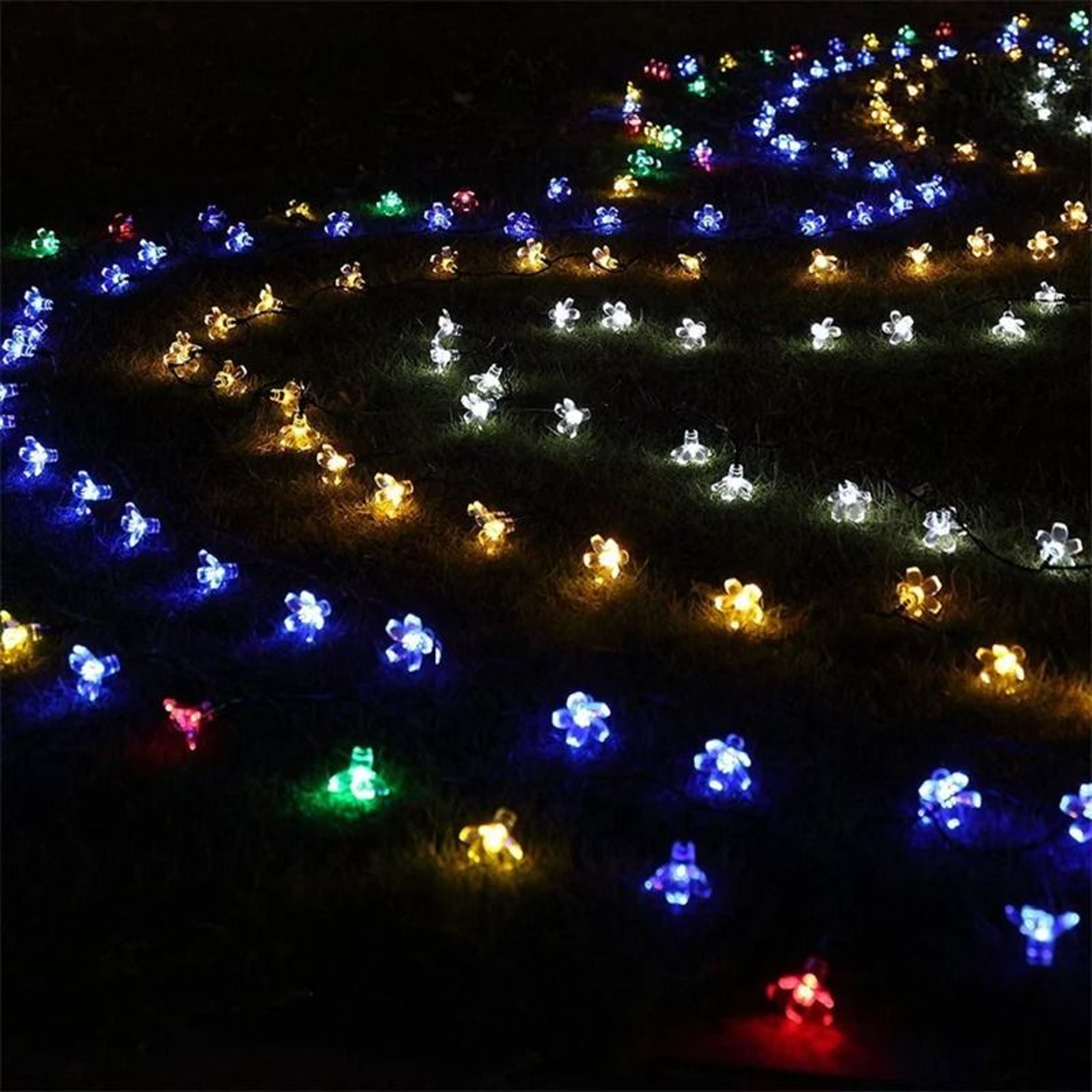 Solar Fairy String Lights  Sakura Cherry Blossom Outdoor Decor 5