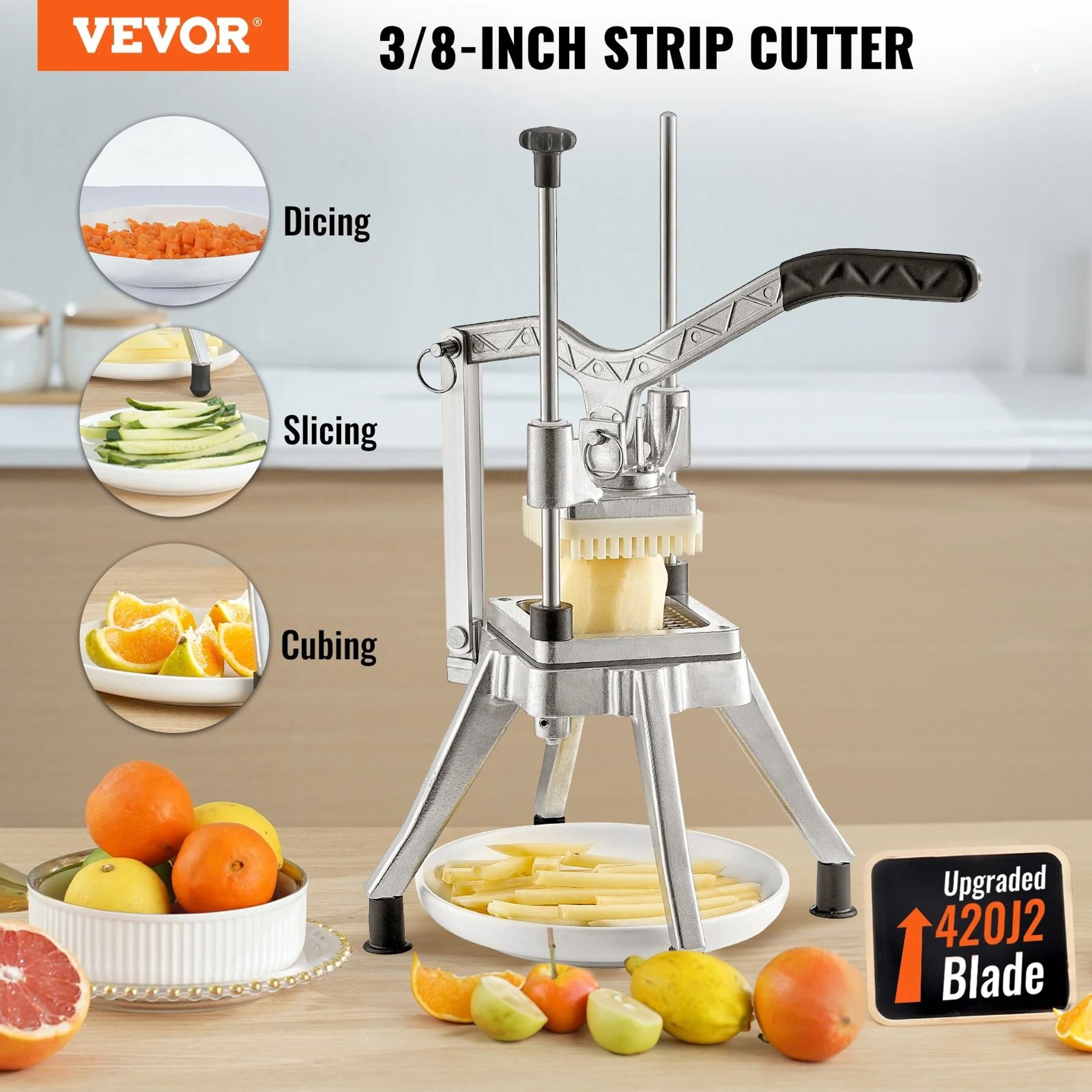 Commercial HeavyDuty Vegetable  Fruit Dicer  Stainless Steel Food Slicer 1