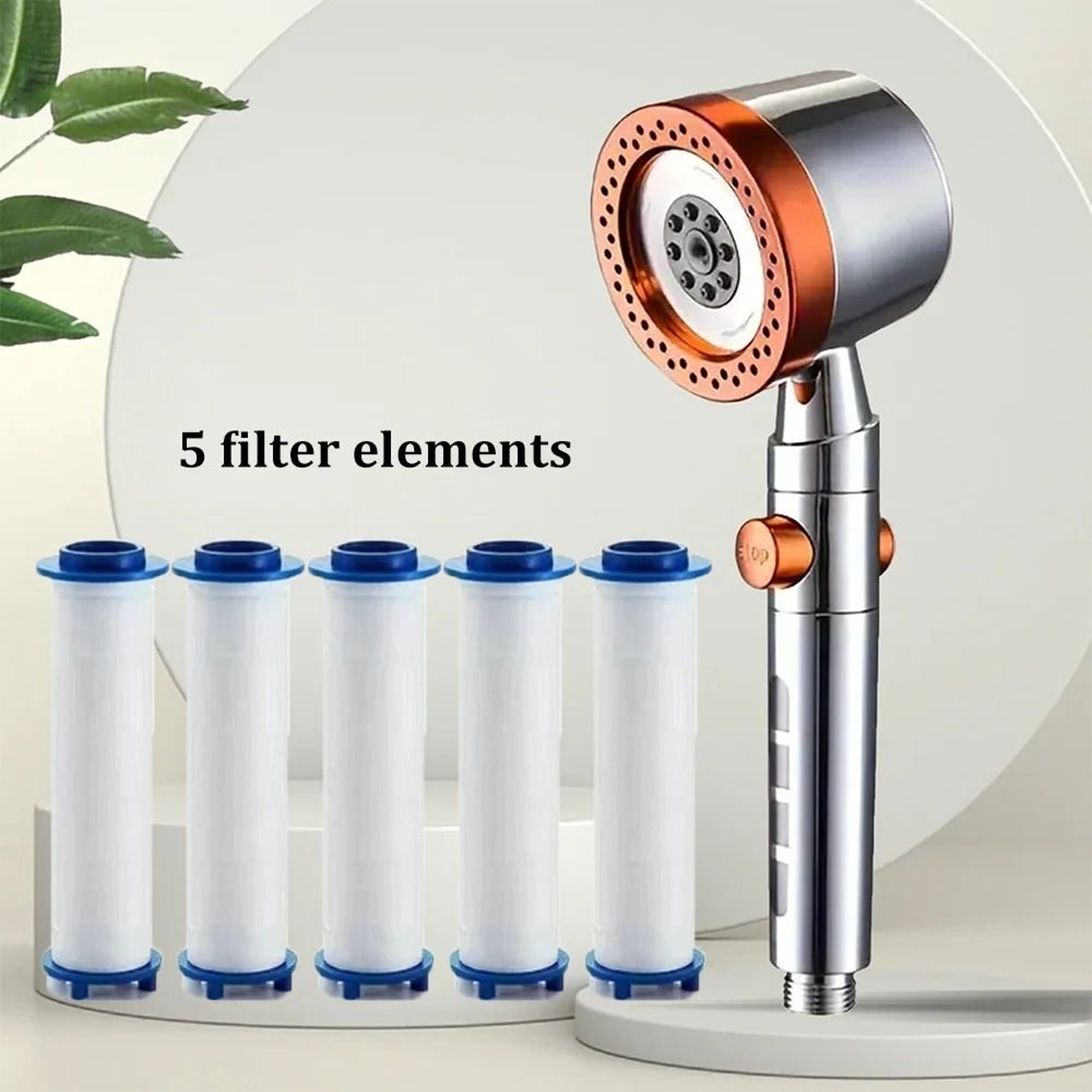 High Pressure WaterSaving Filter Shower Head  5Mode Handheld Bathroom Set 21
