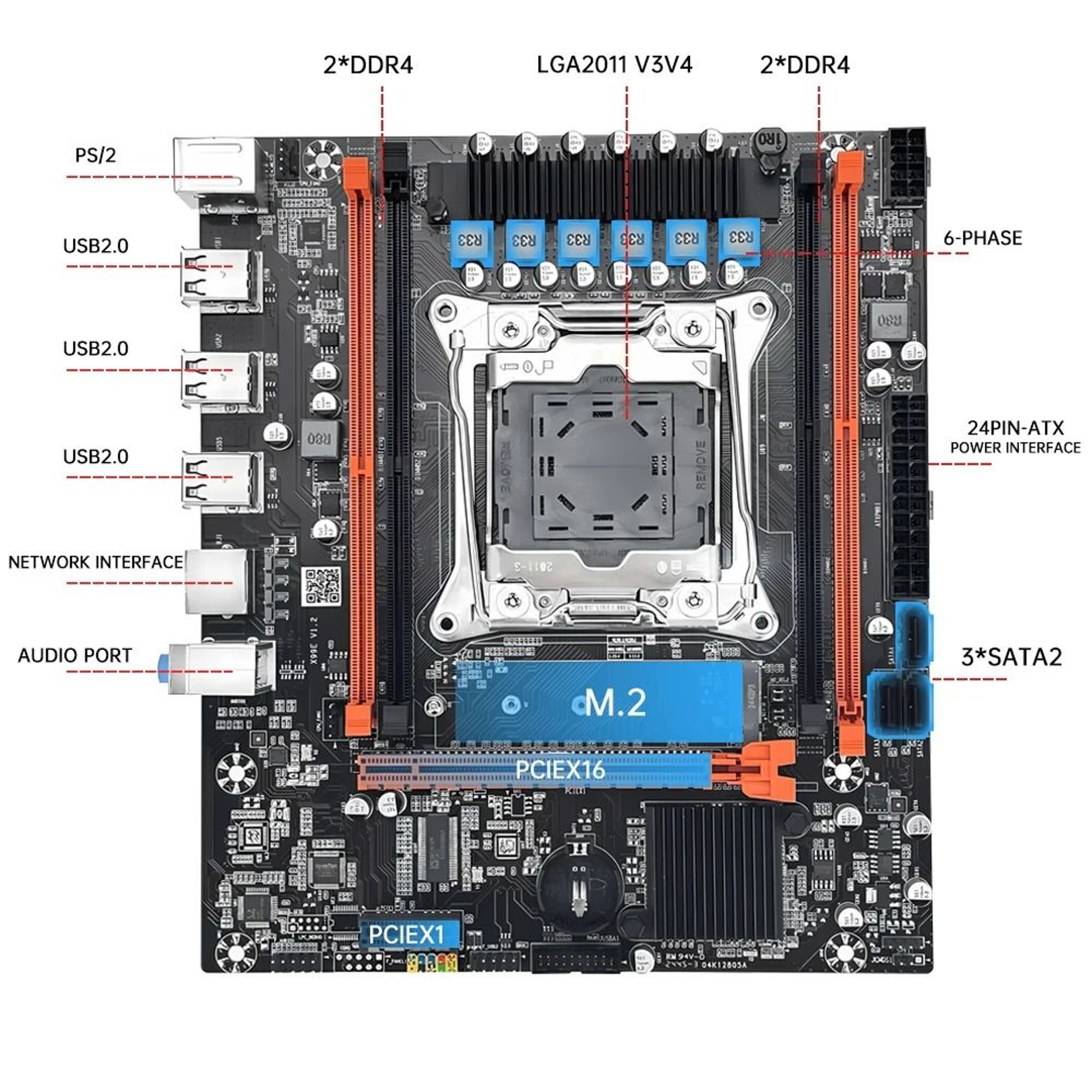 X99 Gaming Motherboard Kit  HighPerformance Xeon E5 2650 V4 Bundle 4