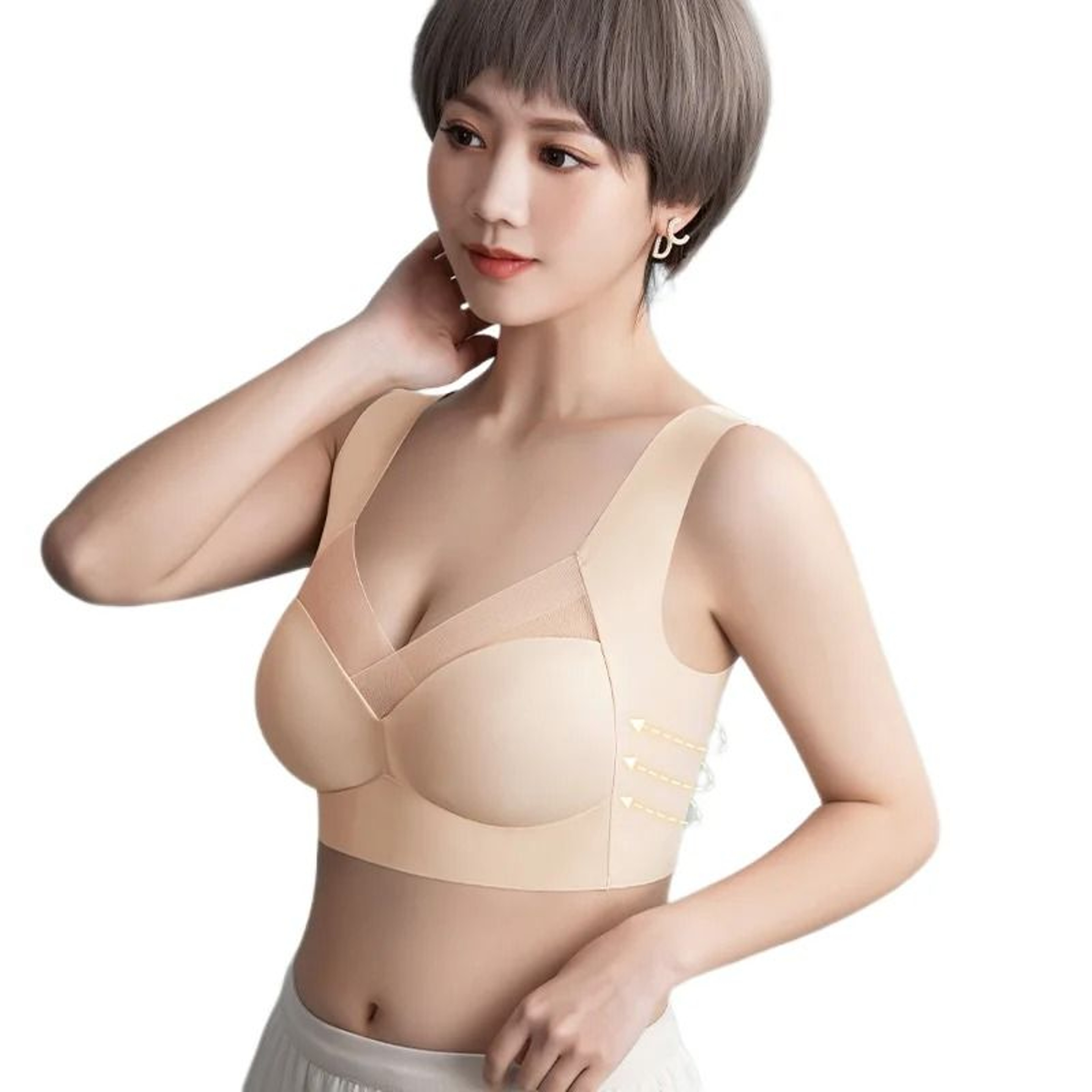 Breathable Sports Bra  Mesh Patchwork PushUp Gym Vest 9