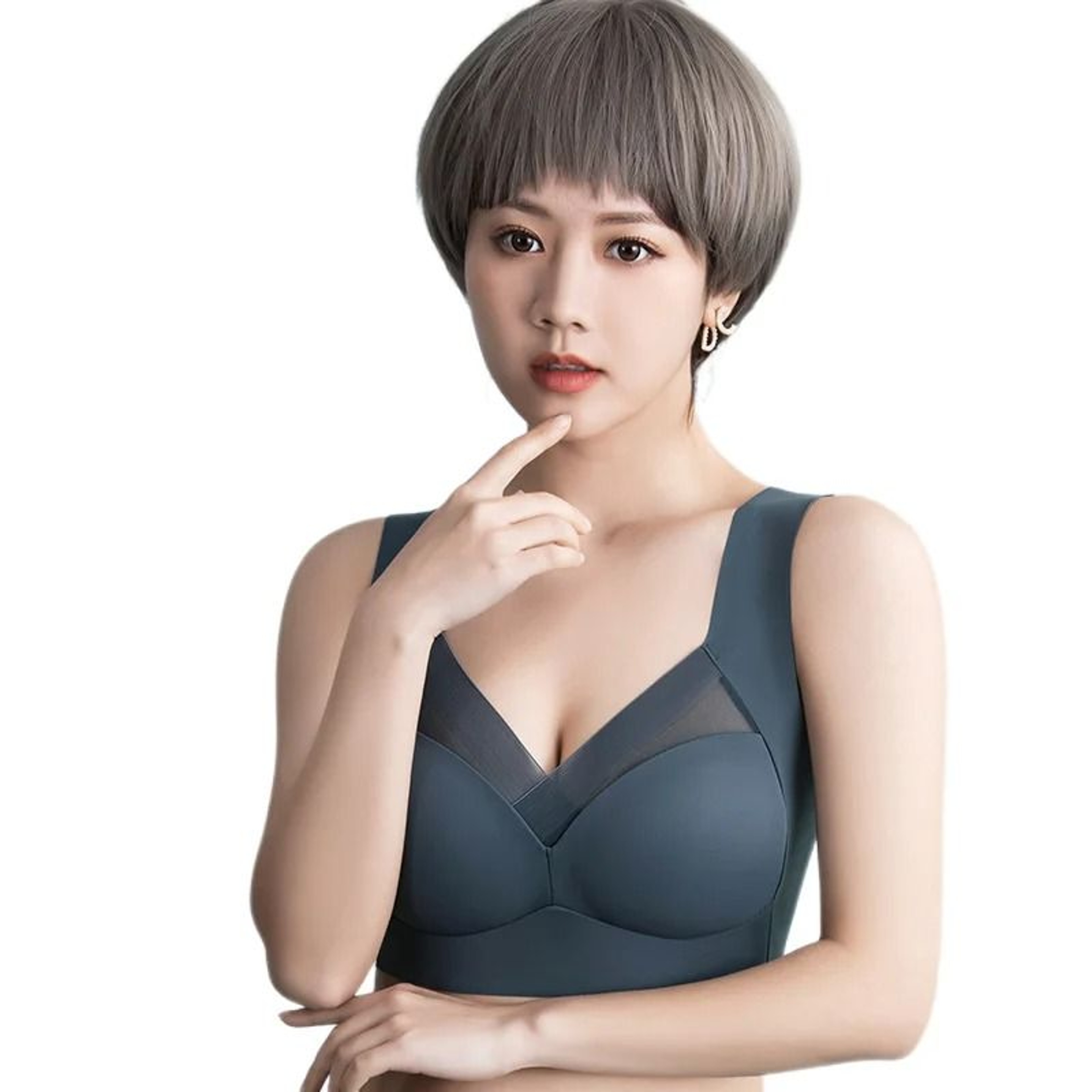 Breathable Sports Bra  Mesh Patchwork PushUp Gym Vest 1