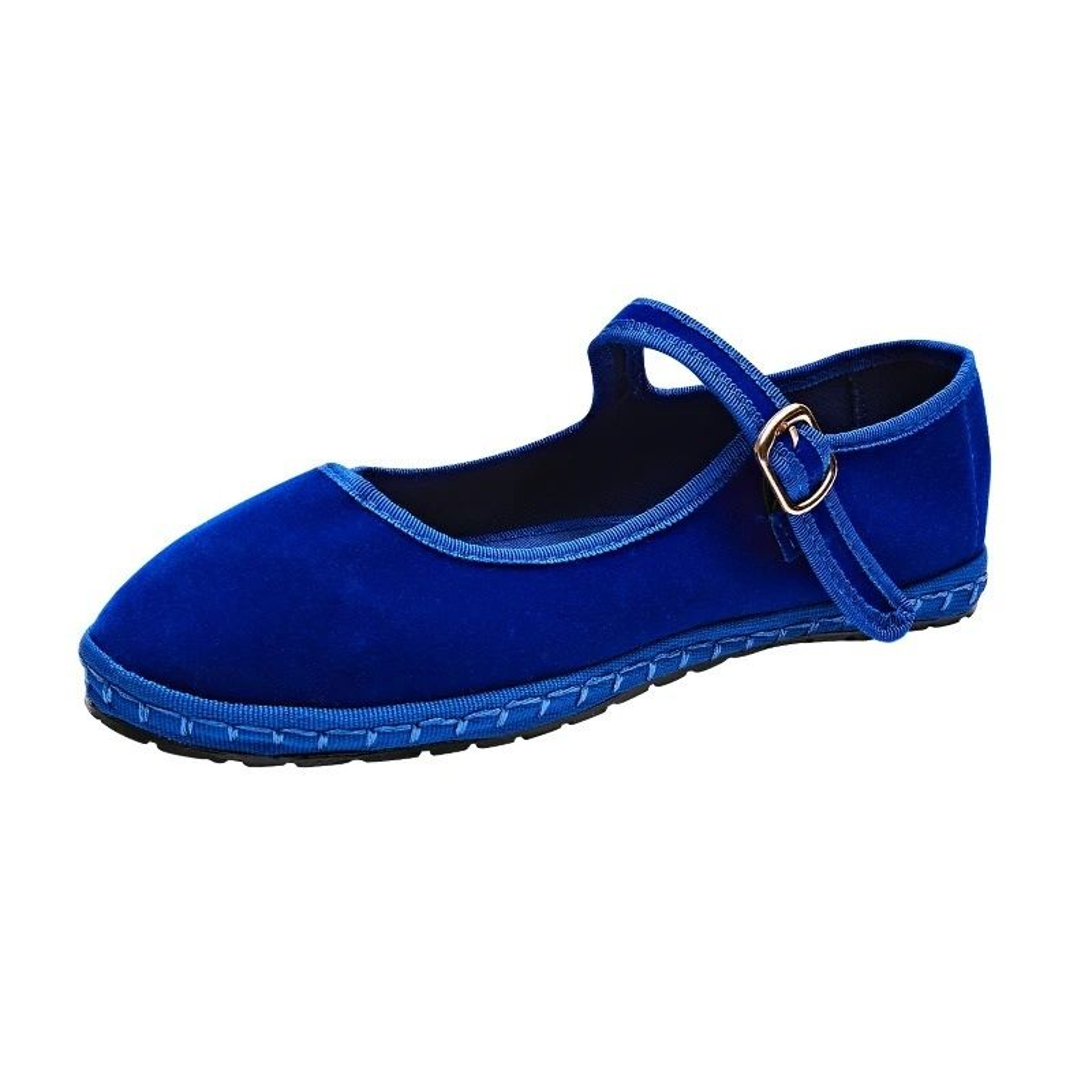 Vintage HandStitched Velvet Mary Jane Flats 8