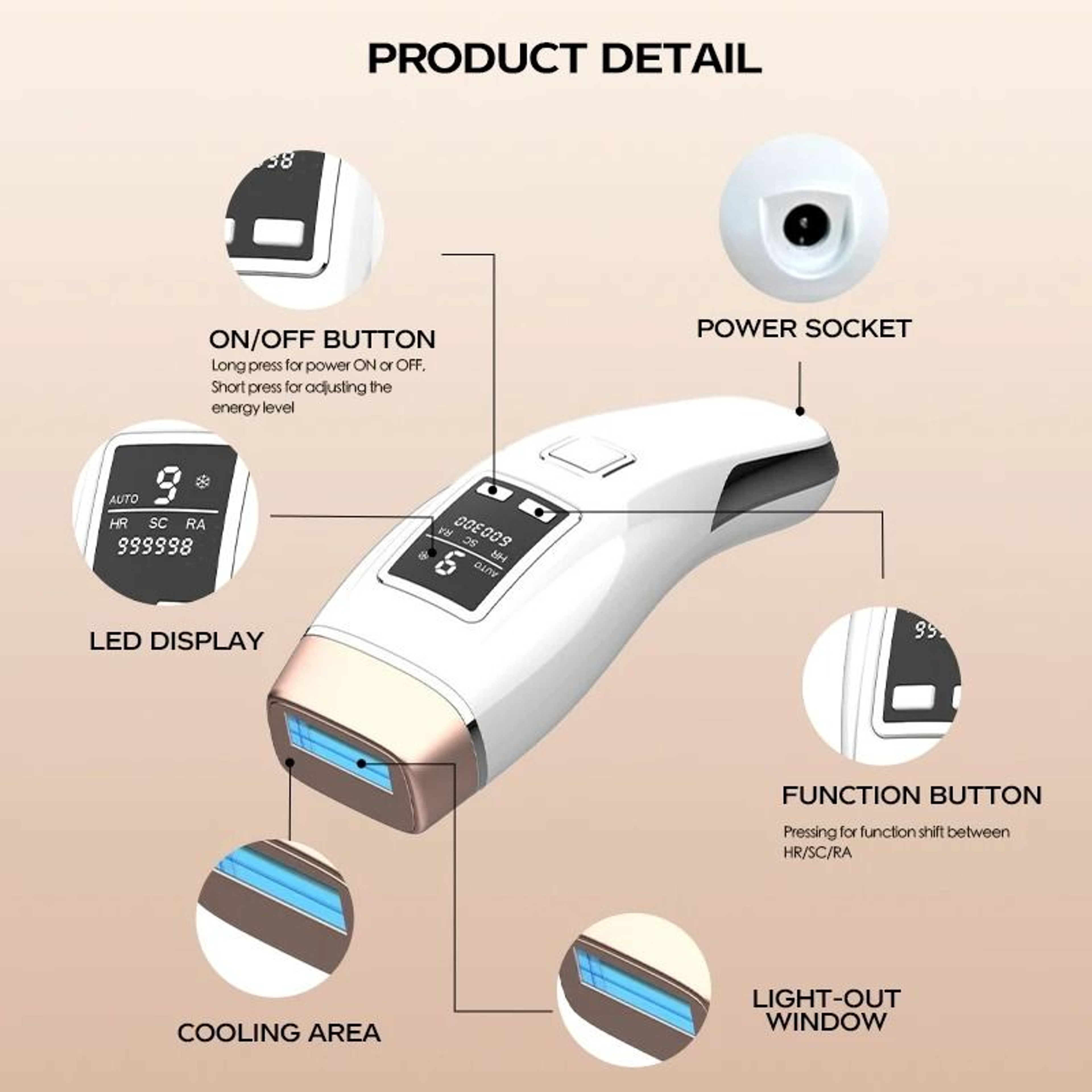 4in1 Sapphire Cooling IPL Hair Removal System 5