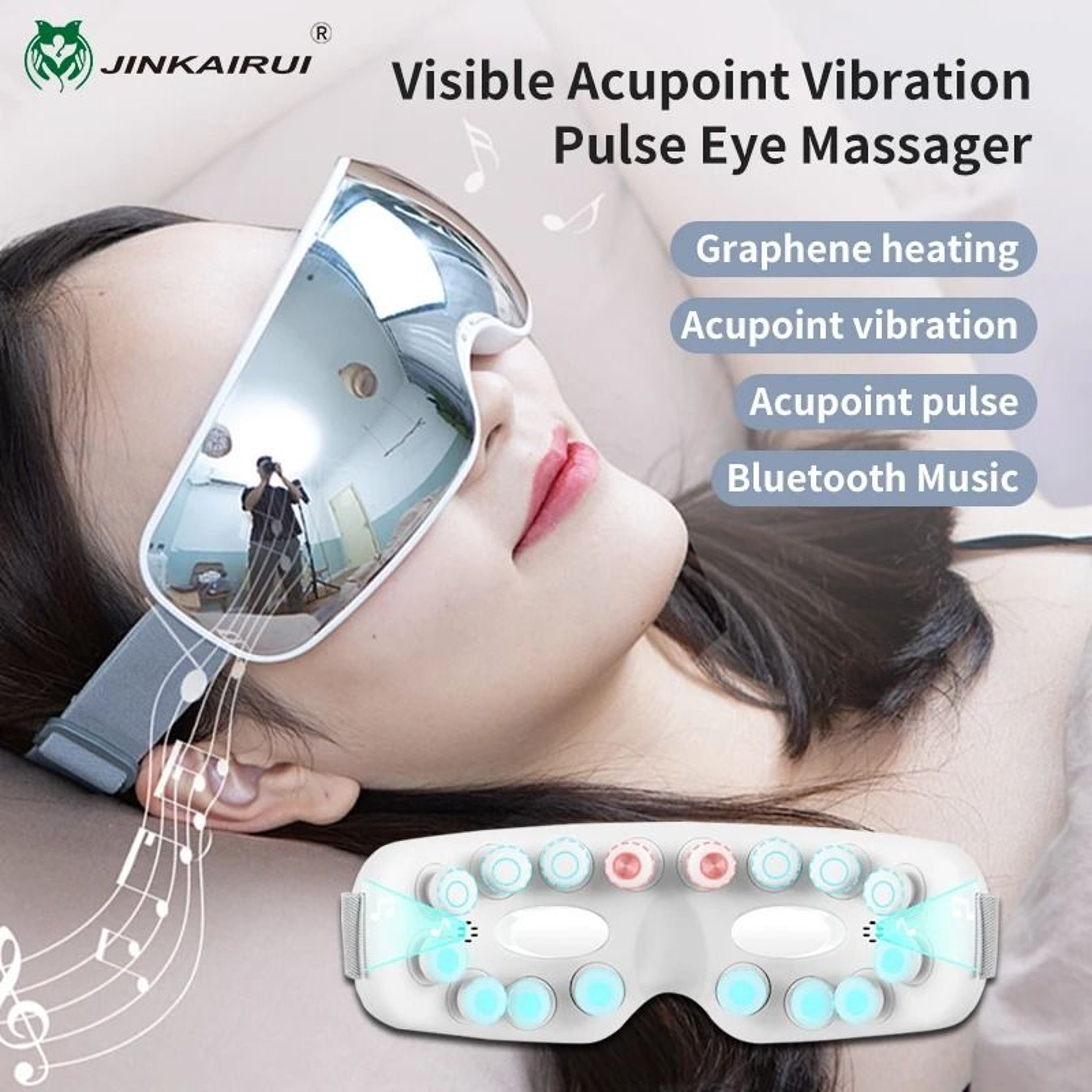 Intelligent Acupoint Vibration Eye Massager With Bluetooth Music 5