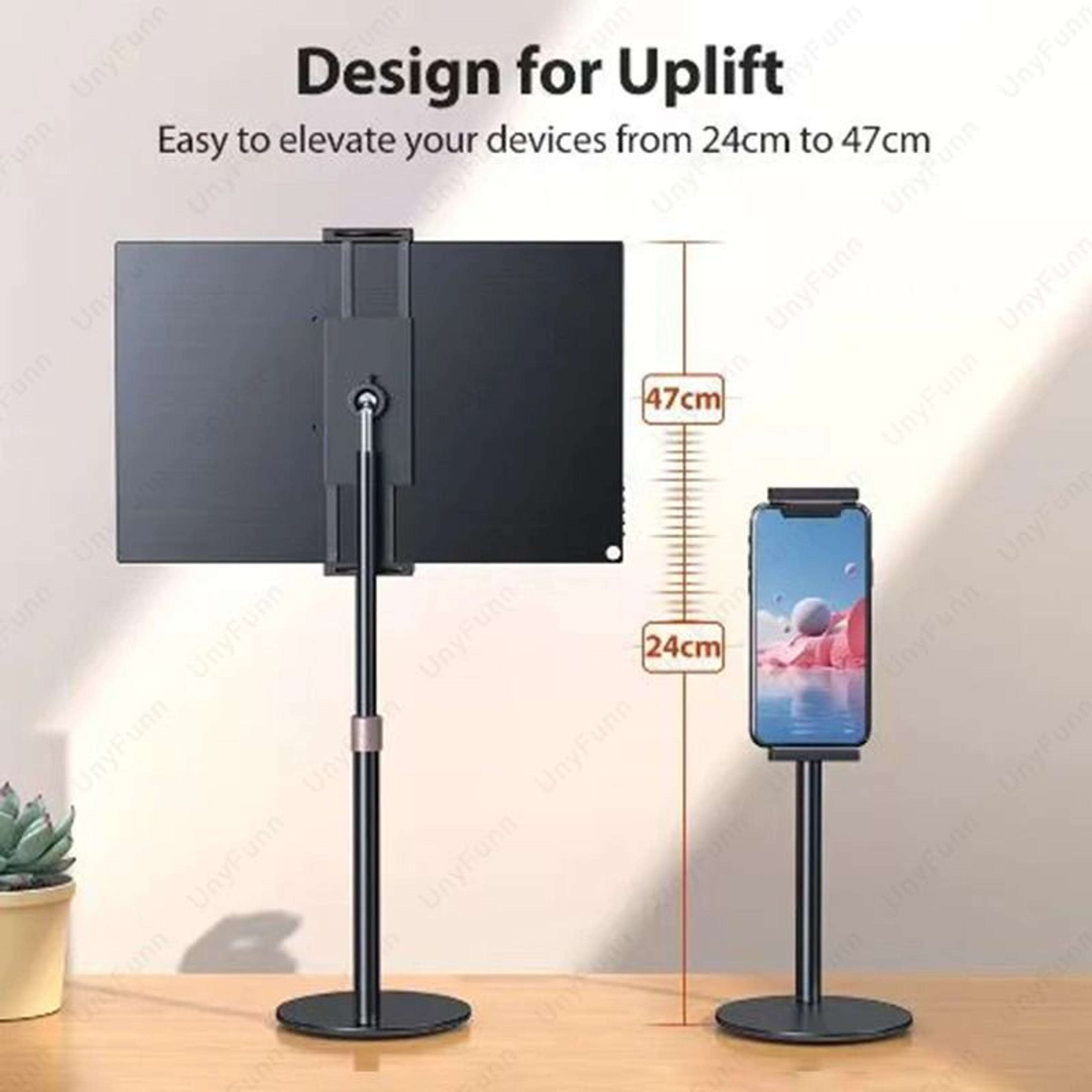 Adjustable Height Desktop Monitor  Tablet Stand 3
