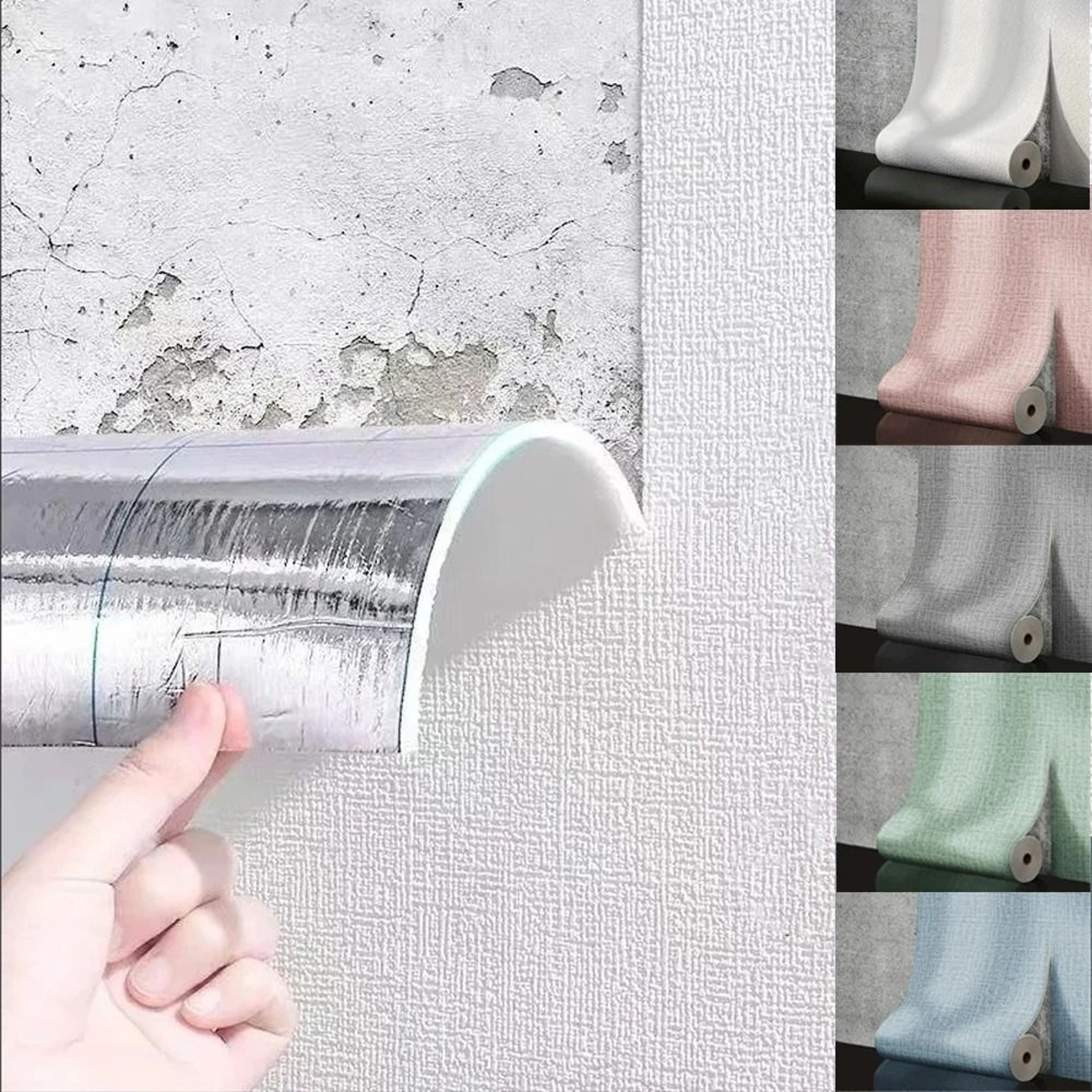 3D Linen Texture SelfAdhesive Wall Panels 0