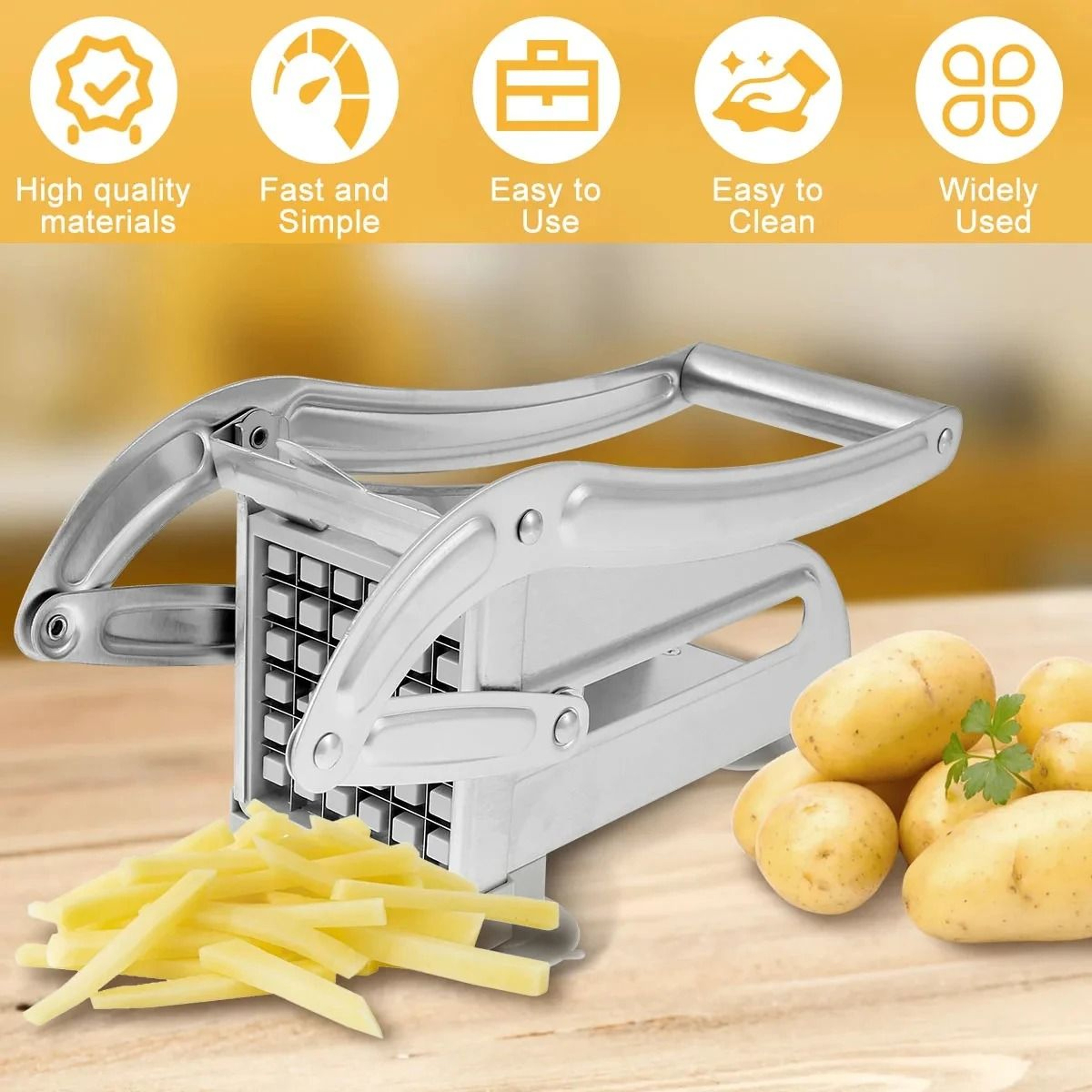 HeavyDuty Stainless Steel French Fry Slicer  Dicer 2