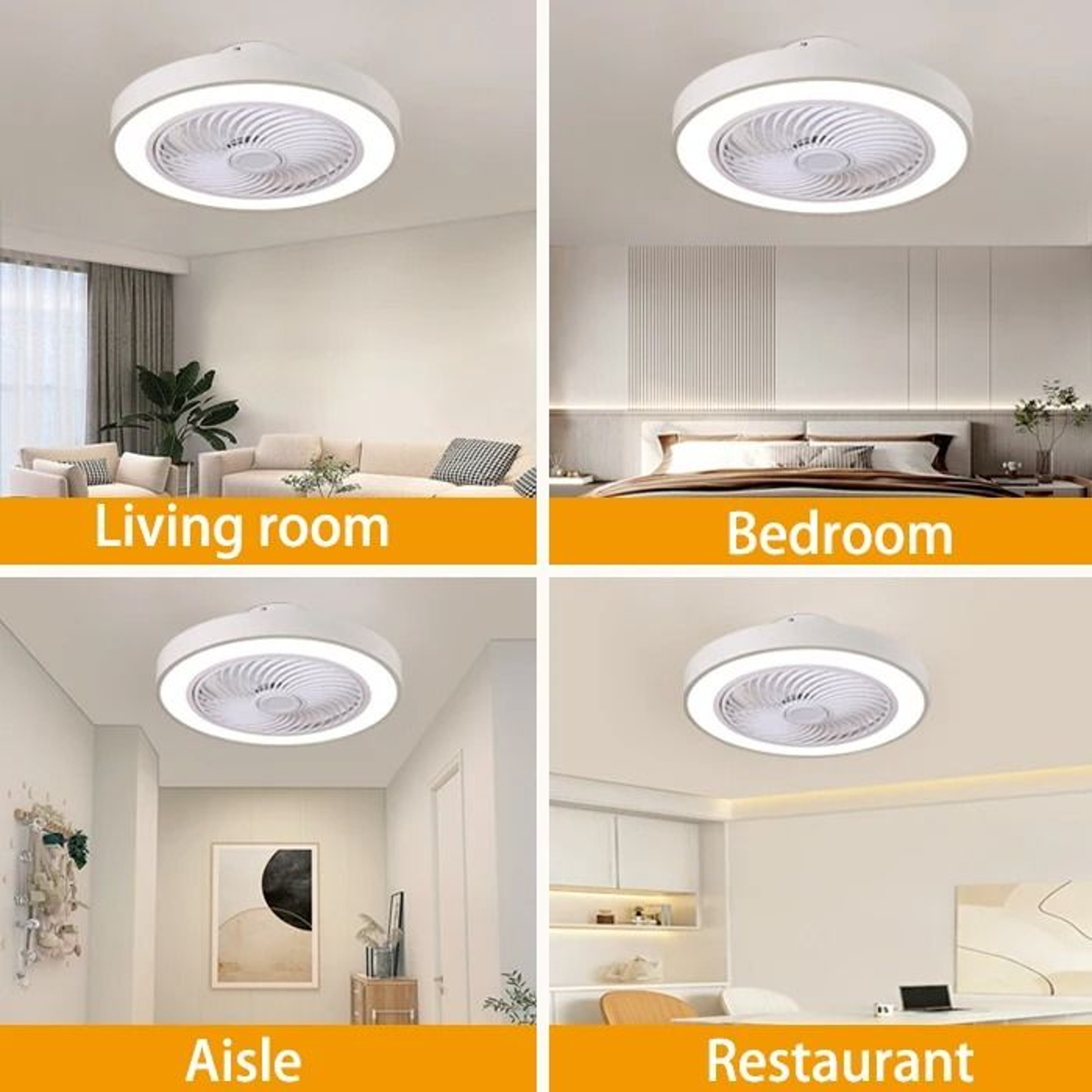 Integrated Modern Ceiling Fan  LED Light System 3