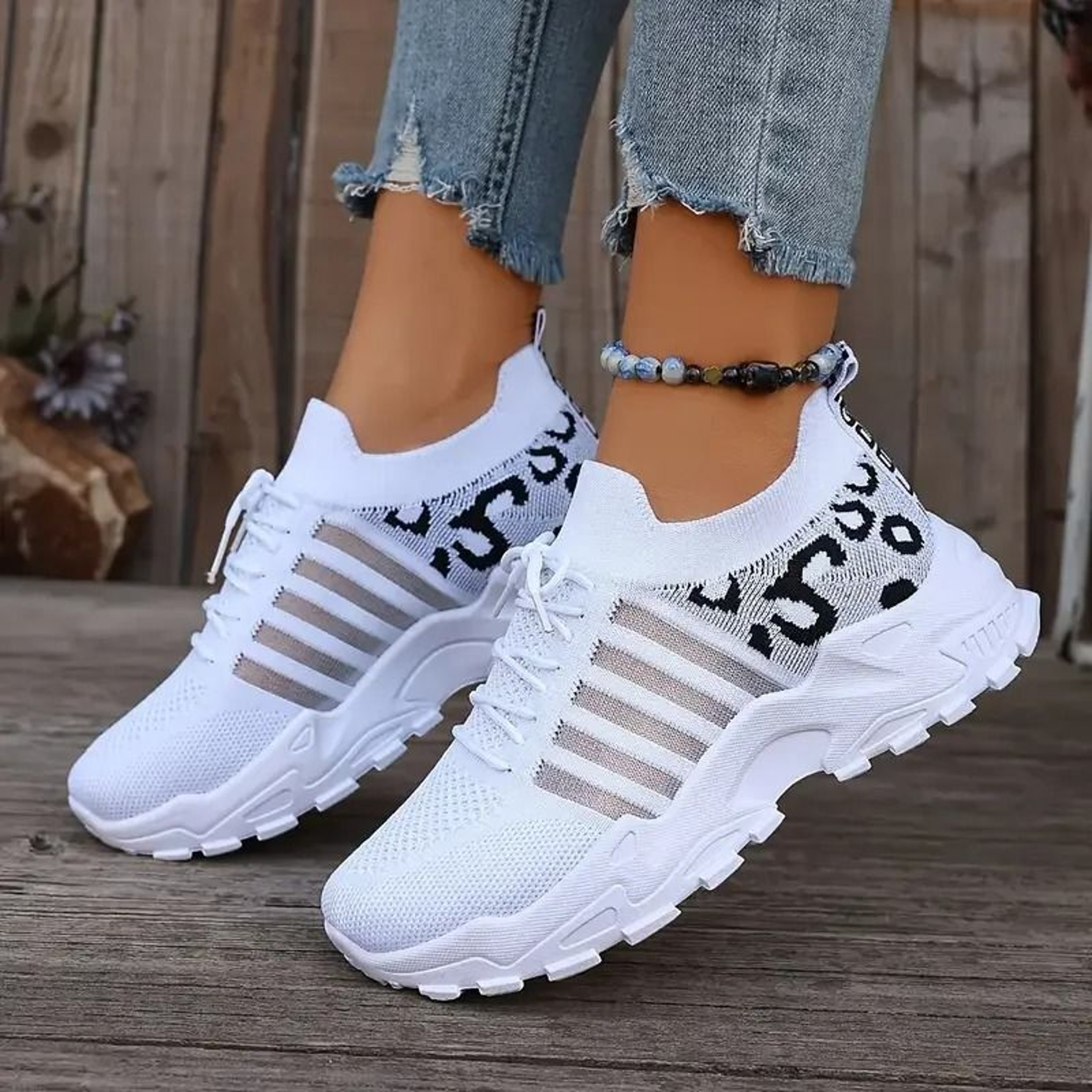 Leopard Print Breathable Sneakers 1