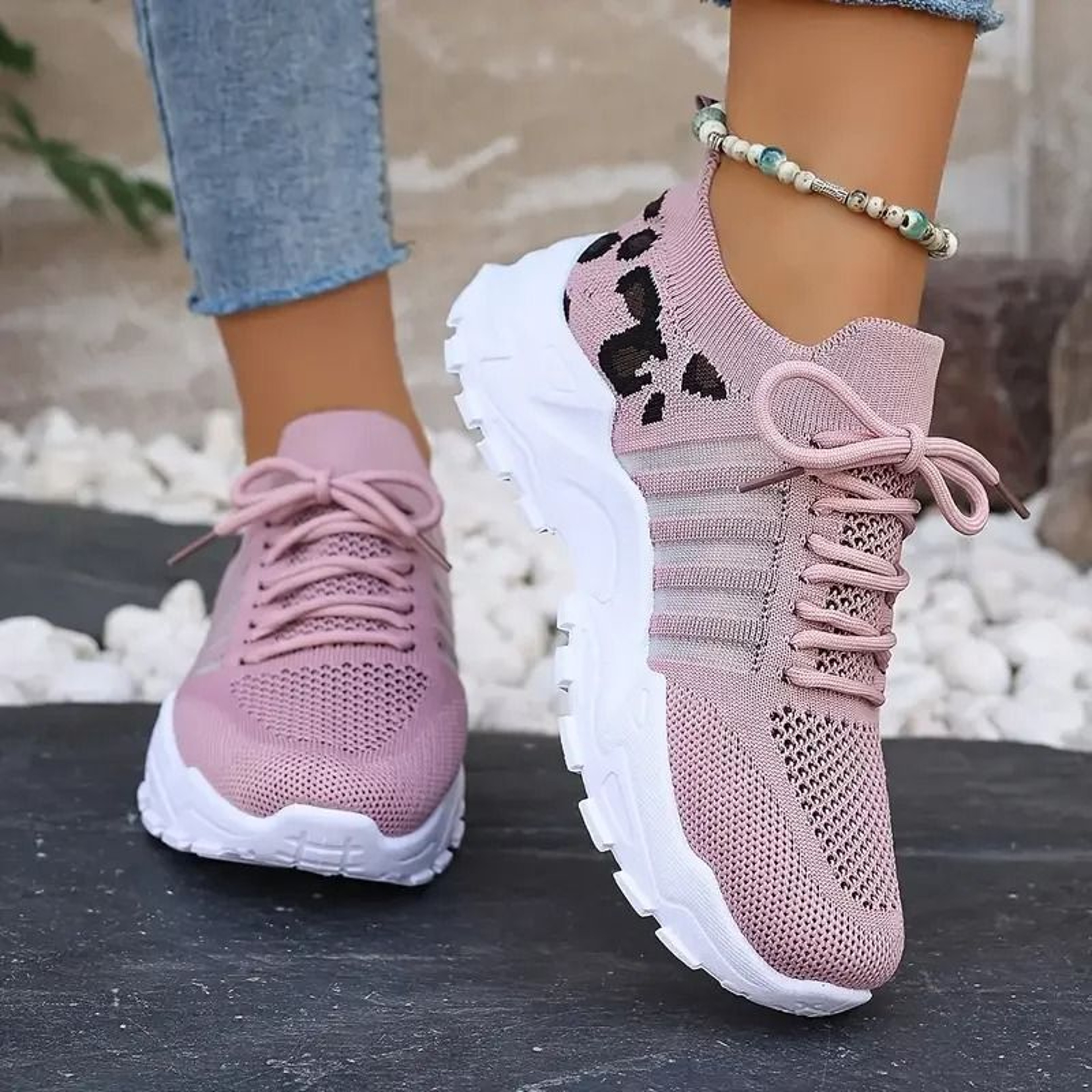 Leopard Print Breathable Sneakers 8